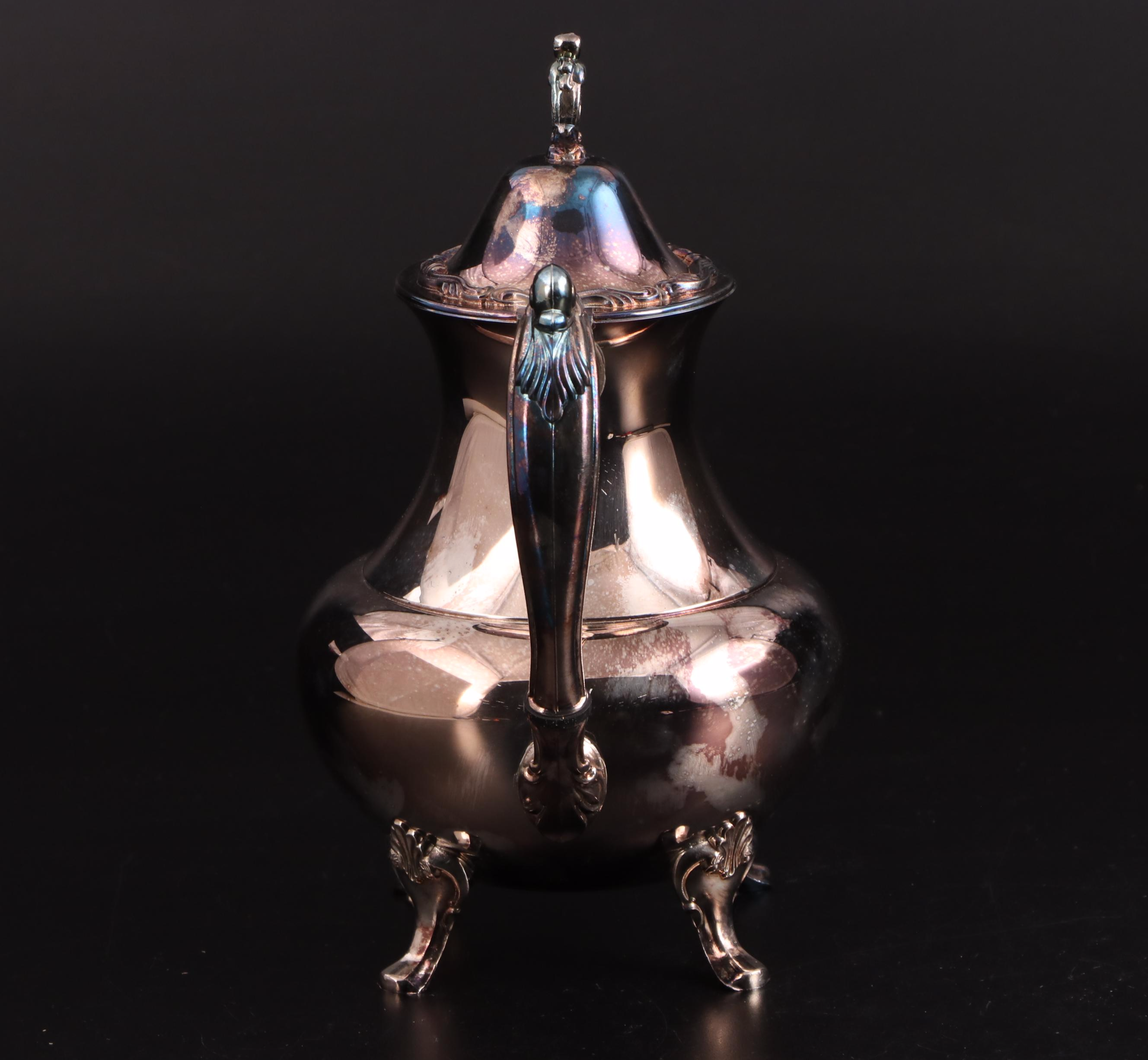 Oneida "Georgian Scroll" Silver Plate Tea and Coffee Service, 1992-1999