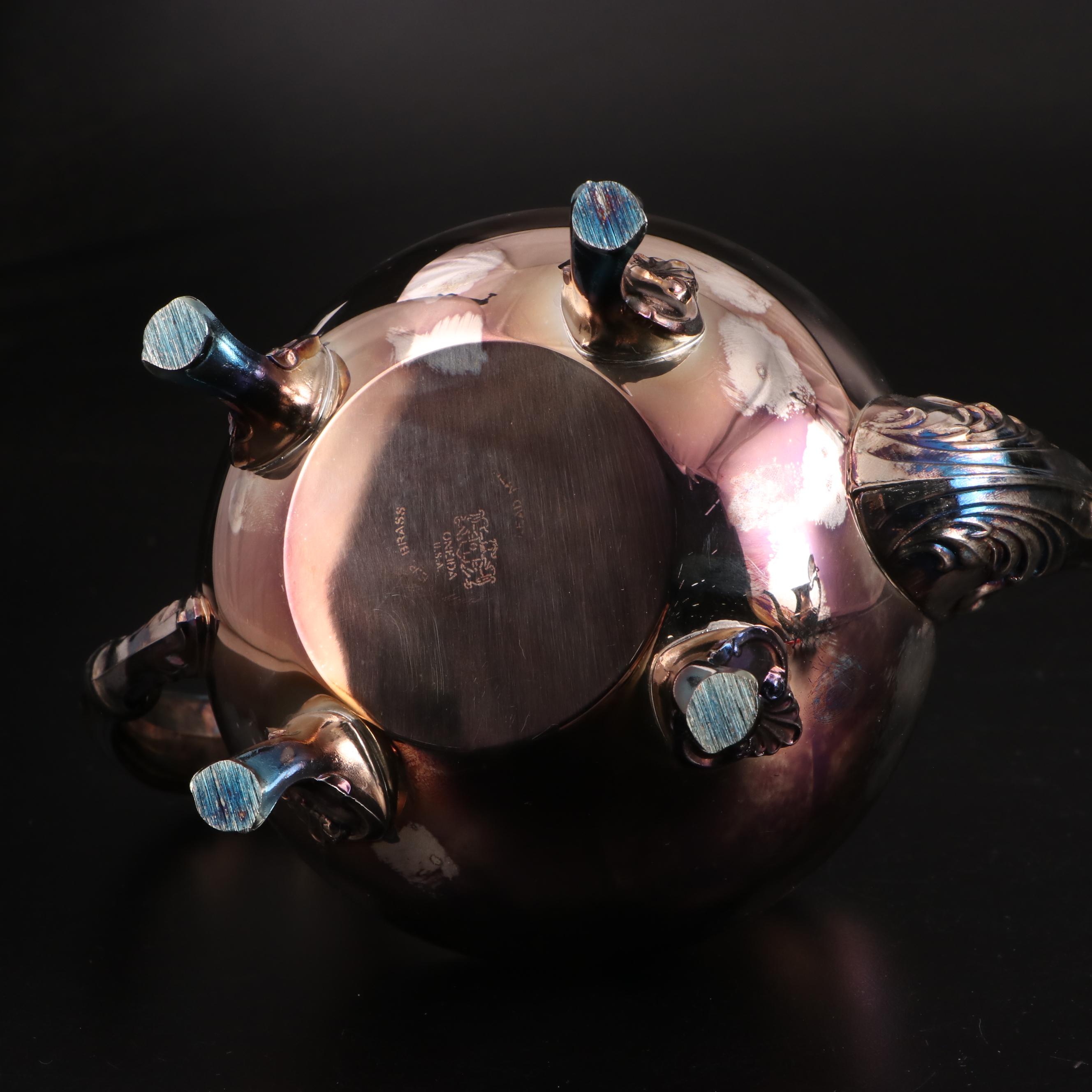 Oneida "Georgian Scroll" Silver Plate Tea and Coffee Service, 1992-1999