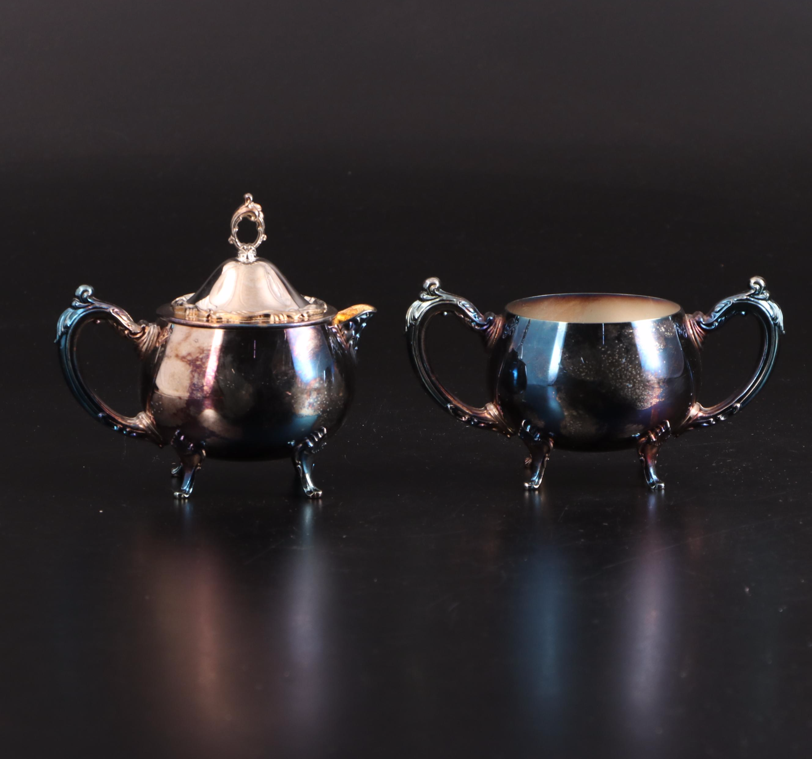 Oneida "Georgian Scroll" Silver Plate Tea and Coffee Service, 1992-1999