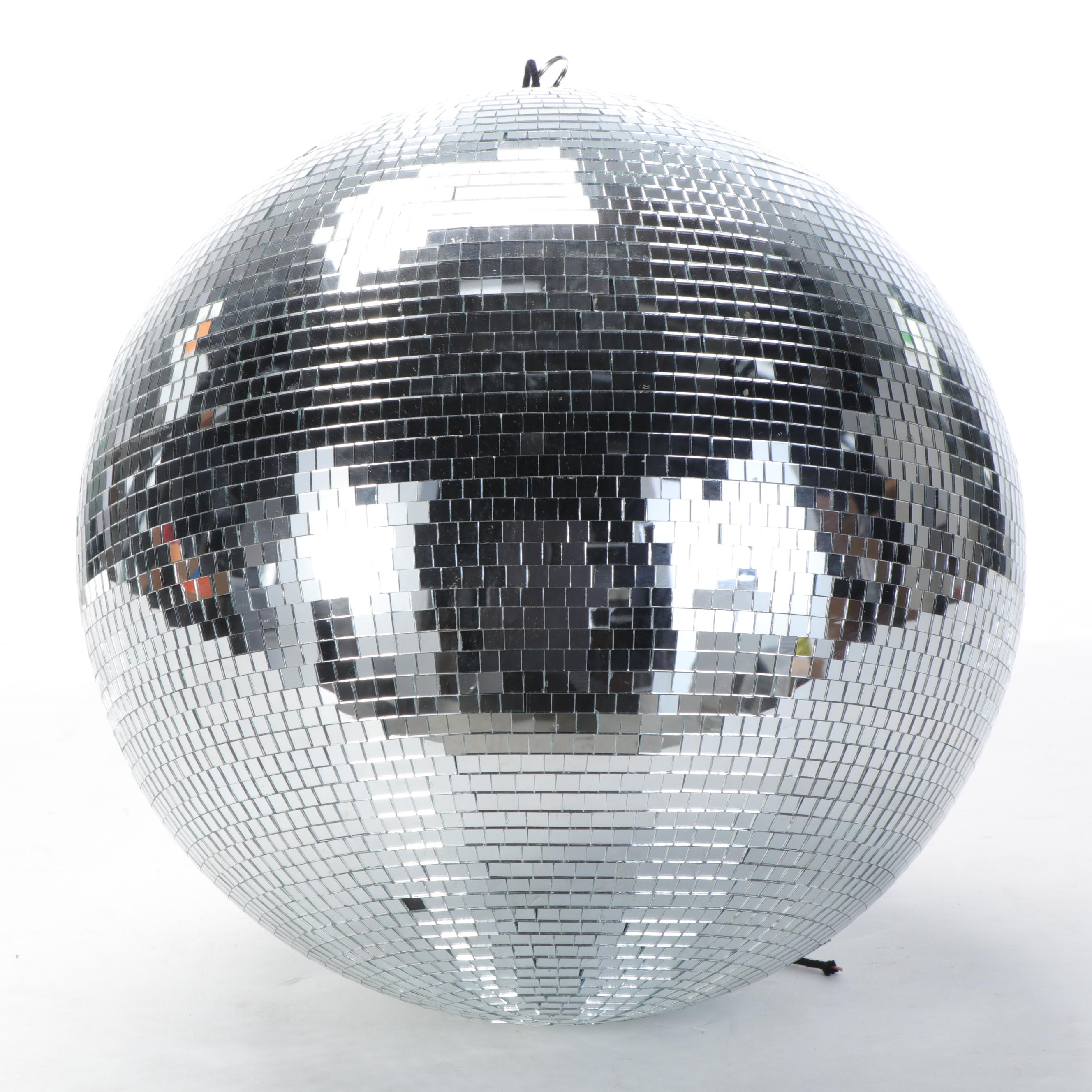 Tabletop Spinning Disco Balls With Hanging Disco Ball