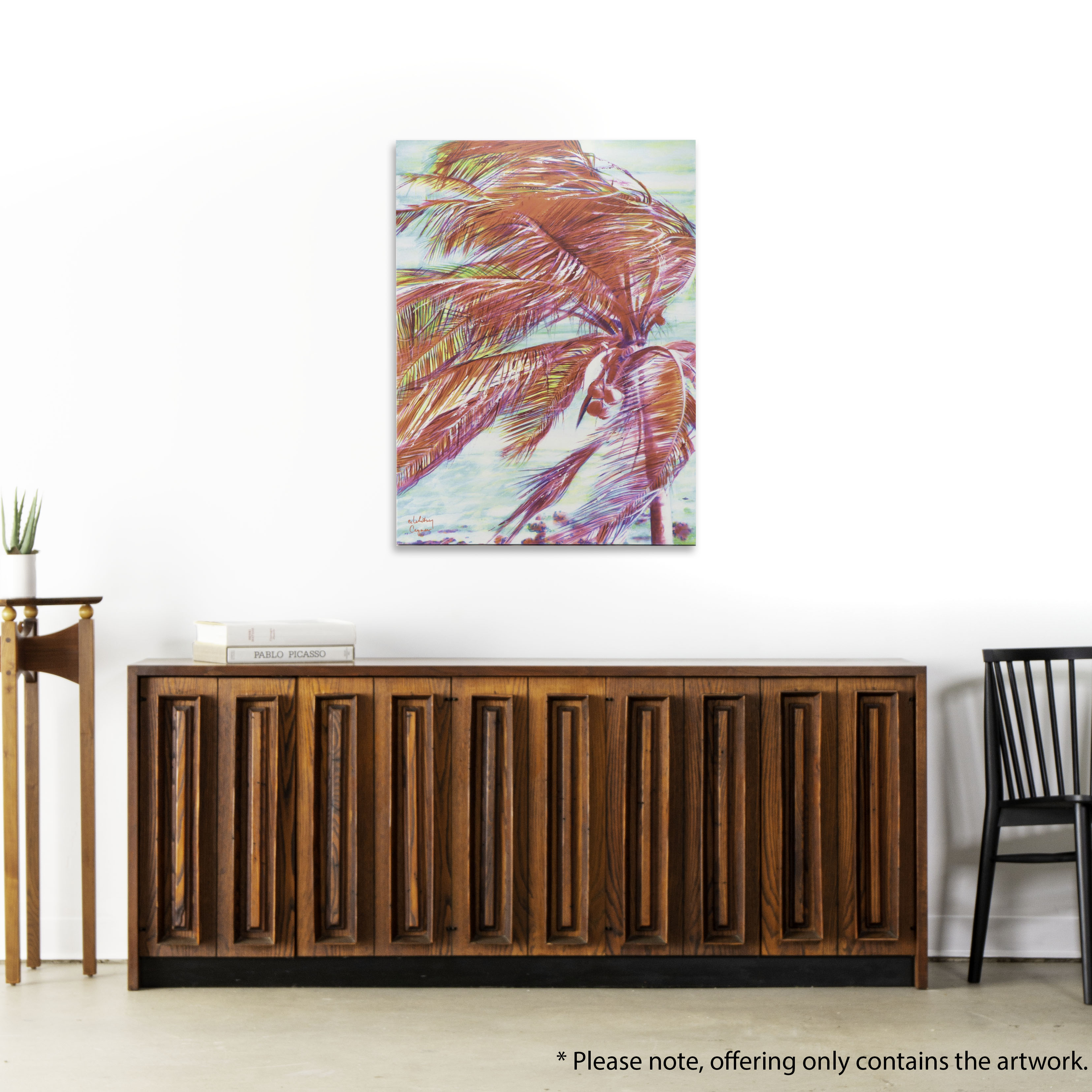 Giclée After CE Whitney "Pink Palm at North Side"