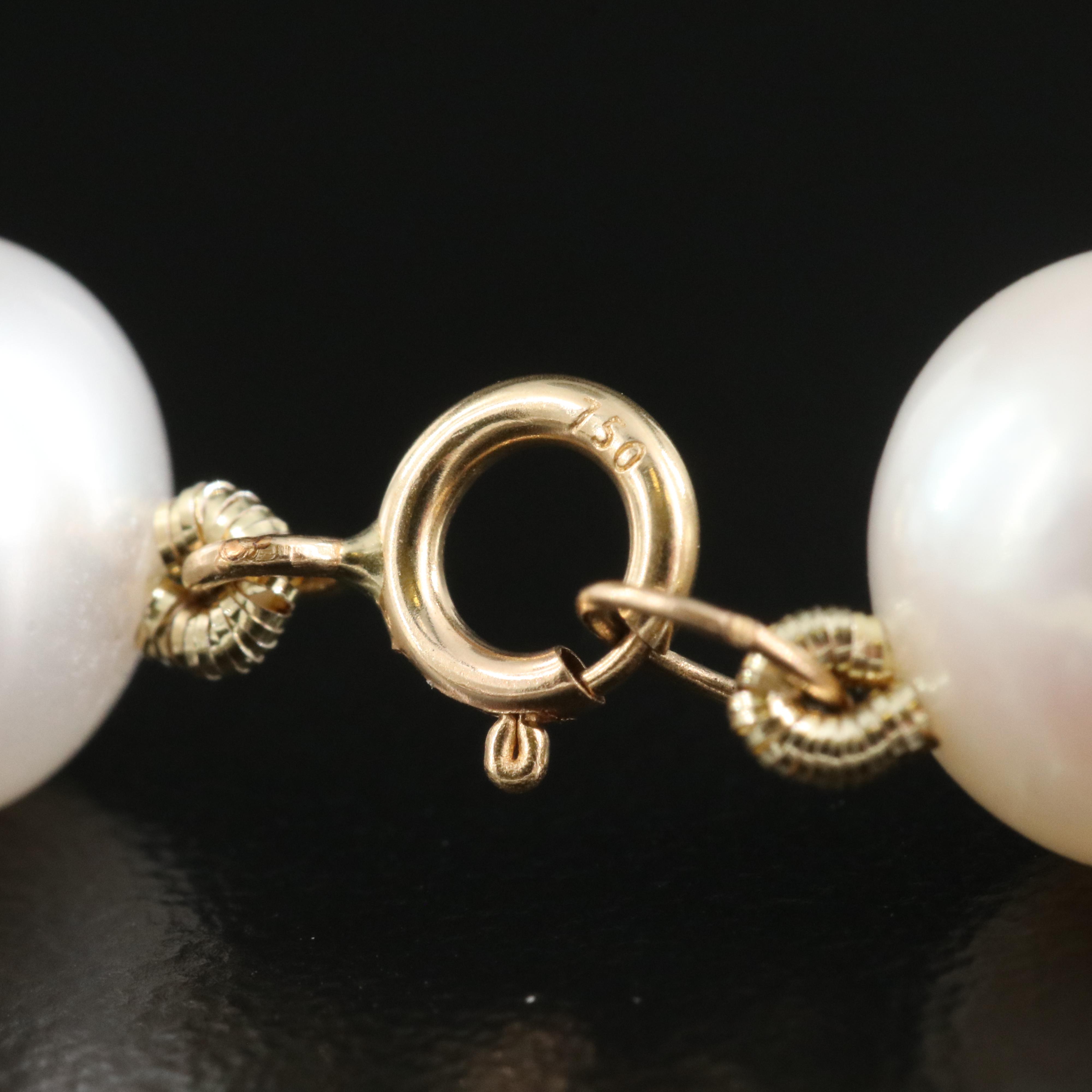 Pearl Necklace with 18K Clasp