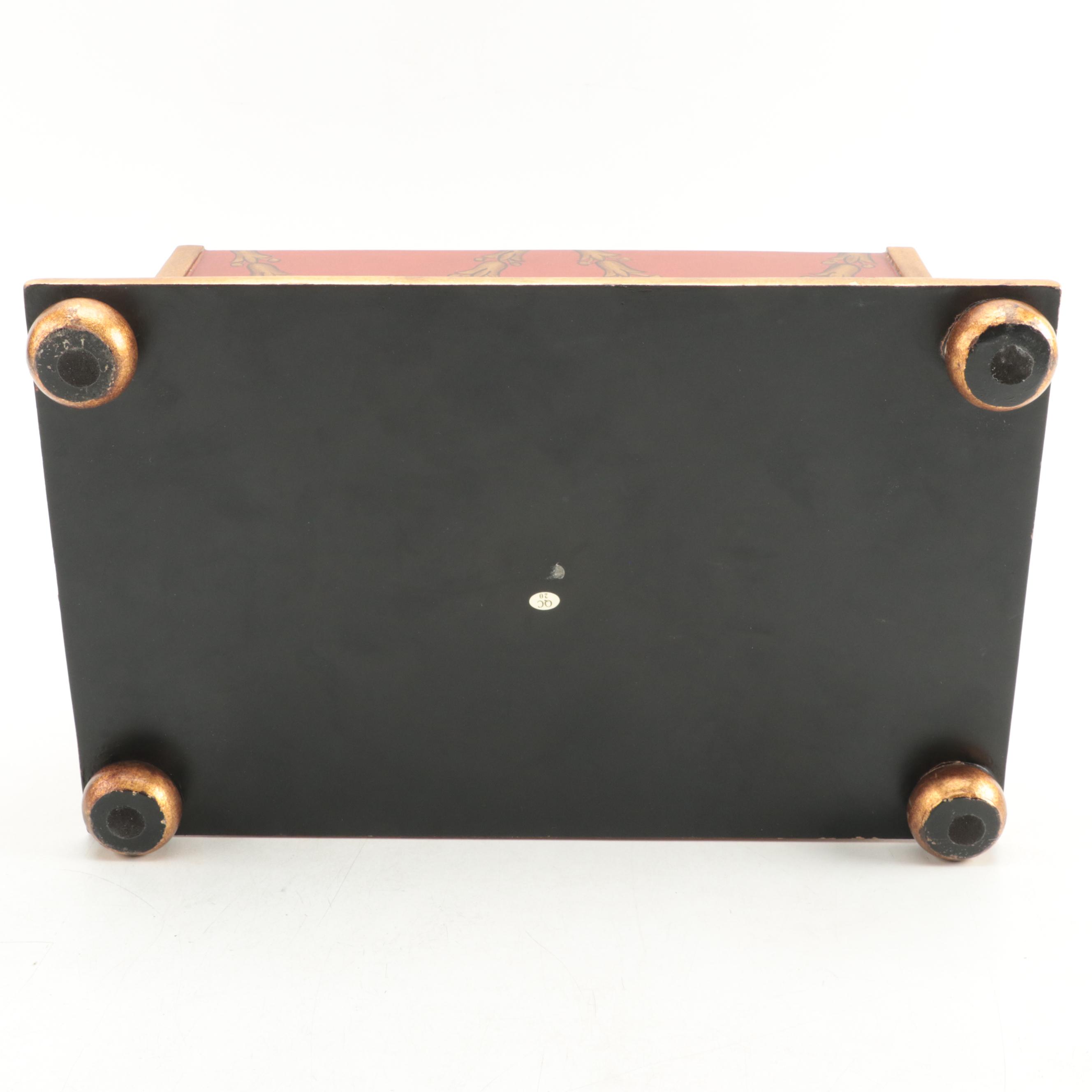 Wooden Gilt Rimmed Decorative Box