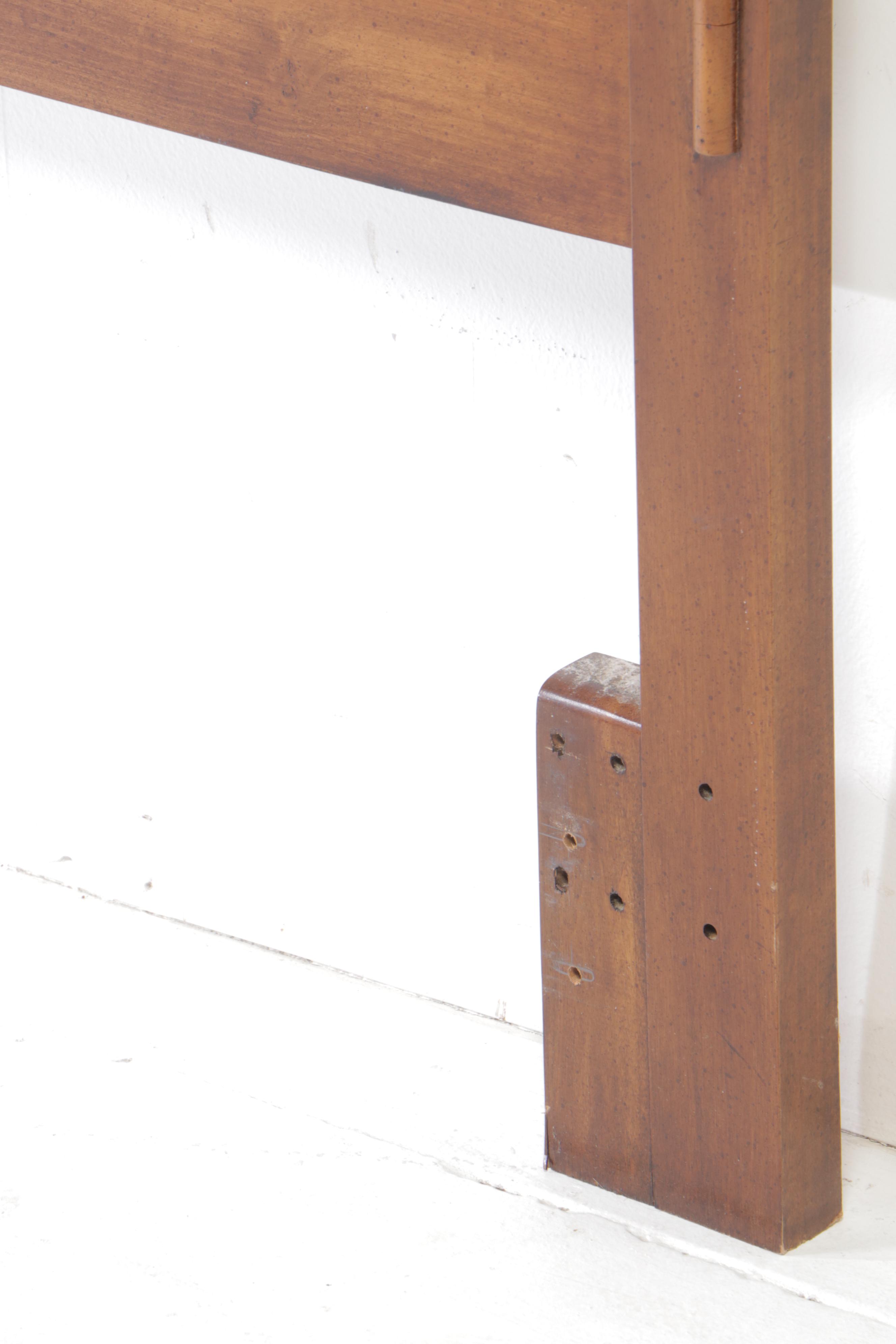 Simulated Bamboo and Caned Full/Queen Size Headboard, Mid to Late 20th Century