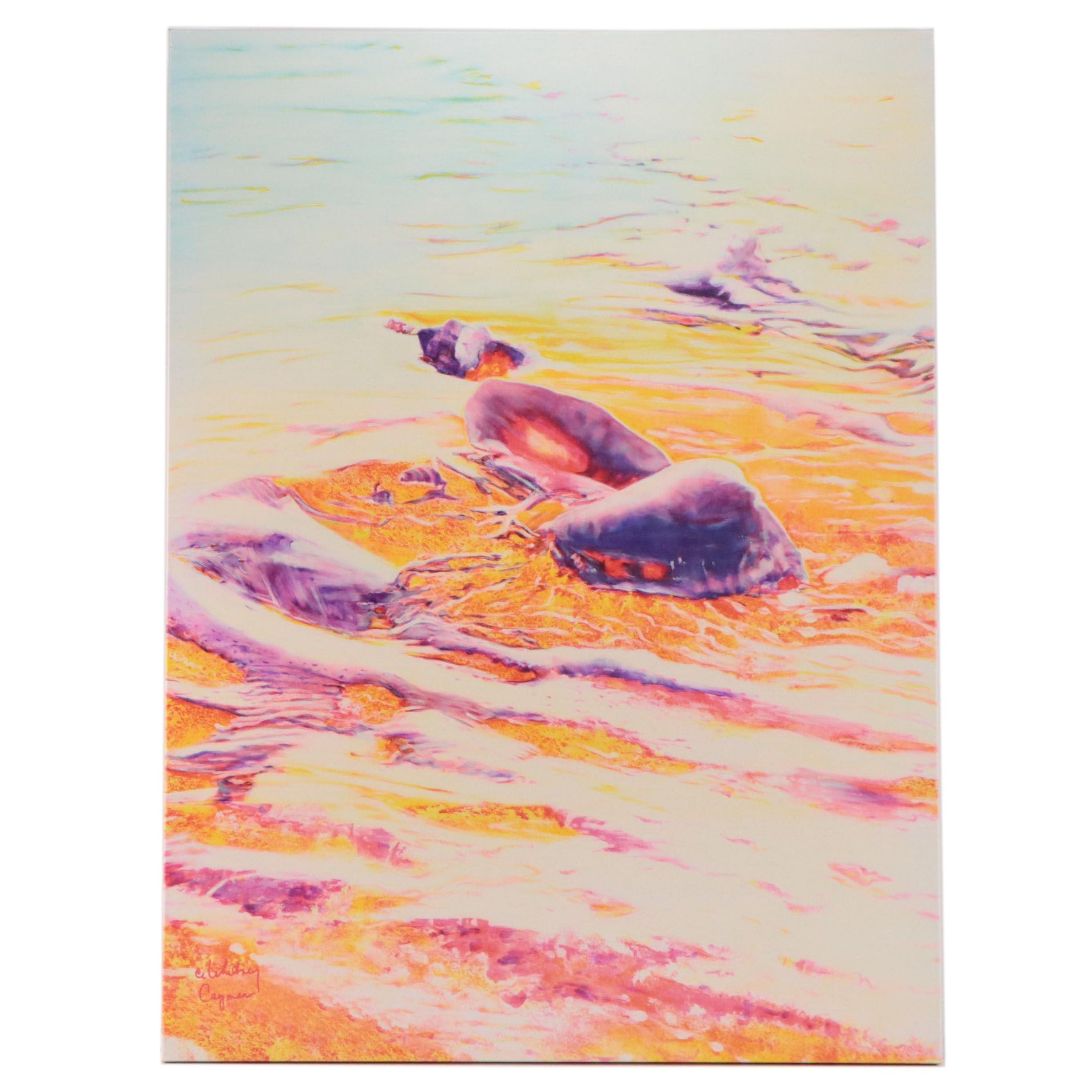 Giclée After CE Whitney "Purple and Gold"