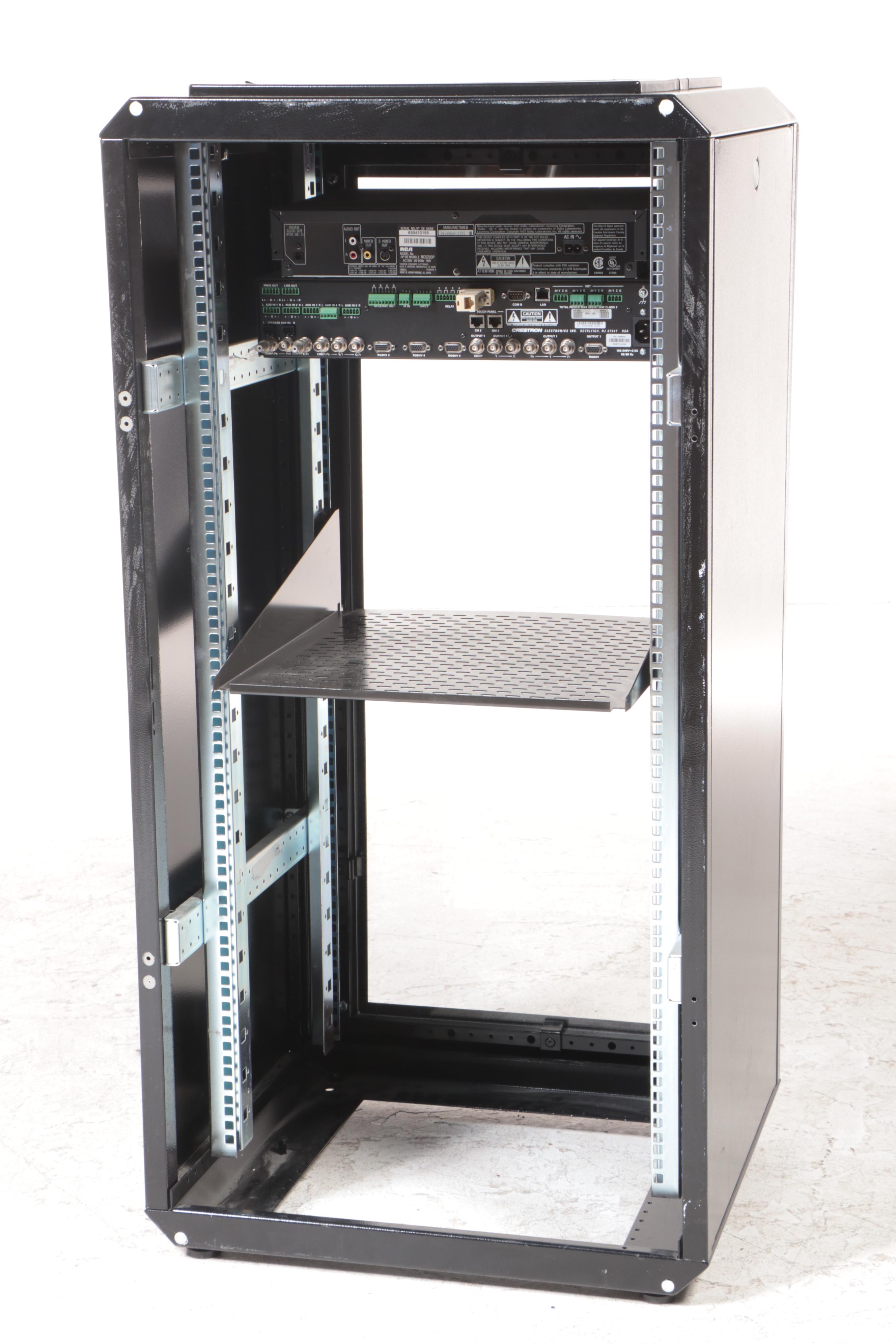 Crestron MPS-100 Professional Media System Control, RCA DVD Player,  Rack