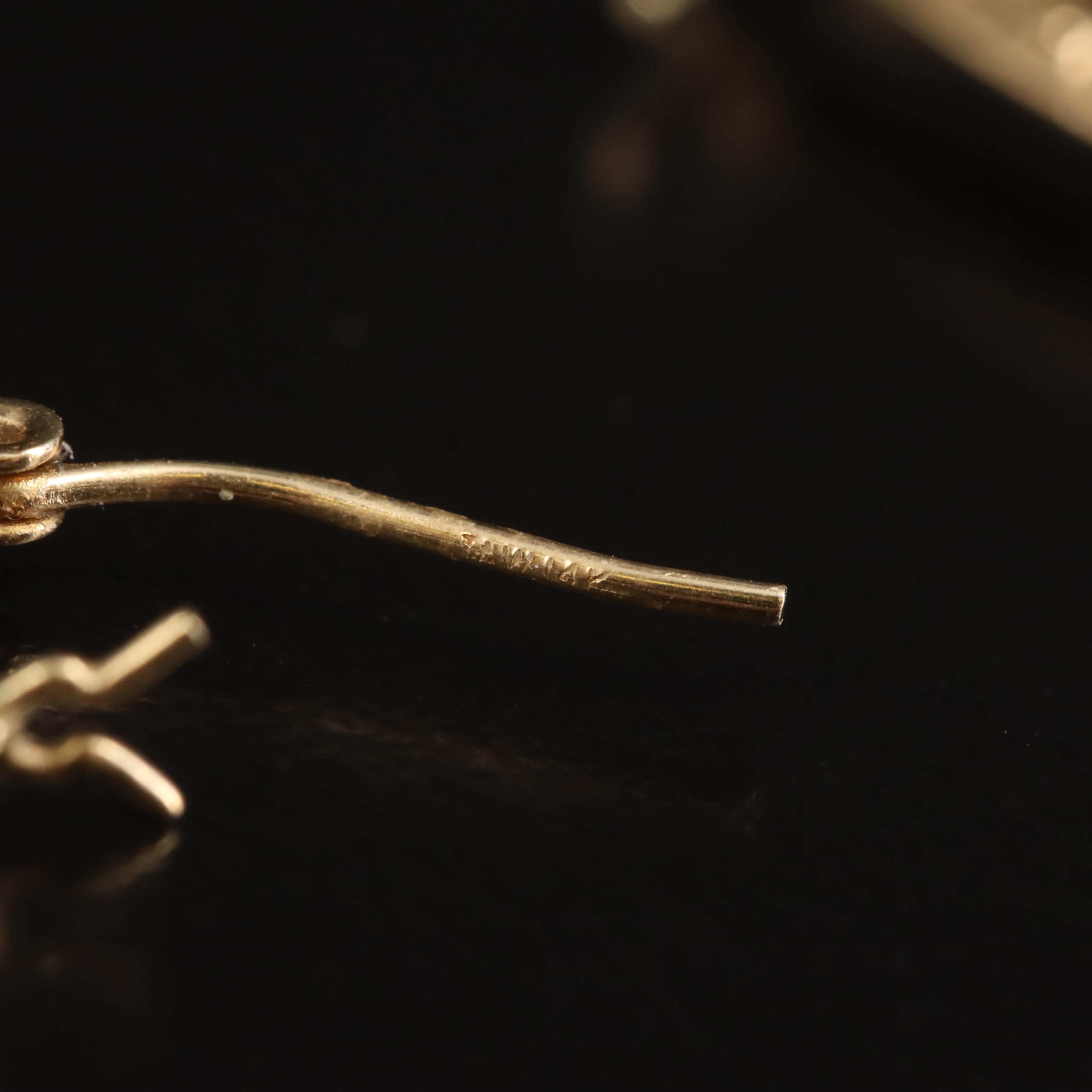 14K Elongated Hoop Earrings