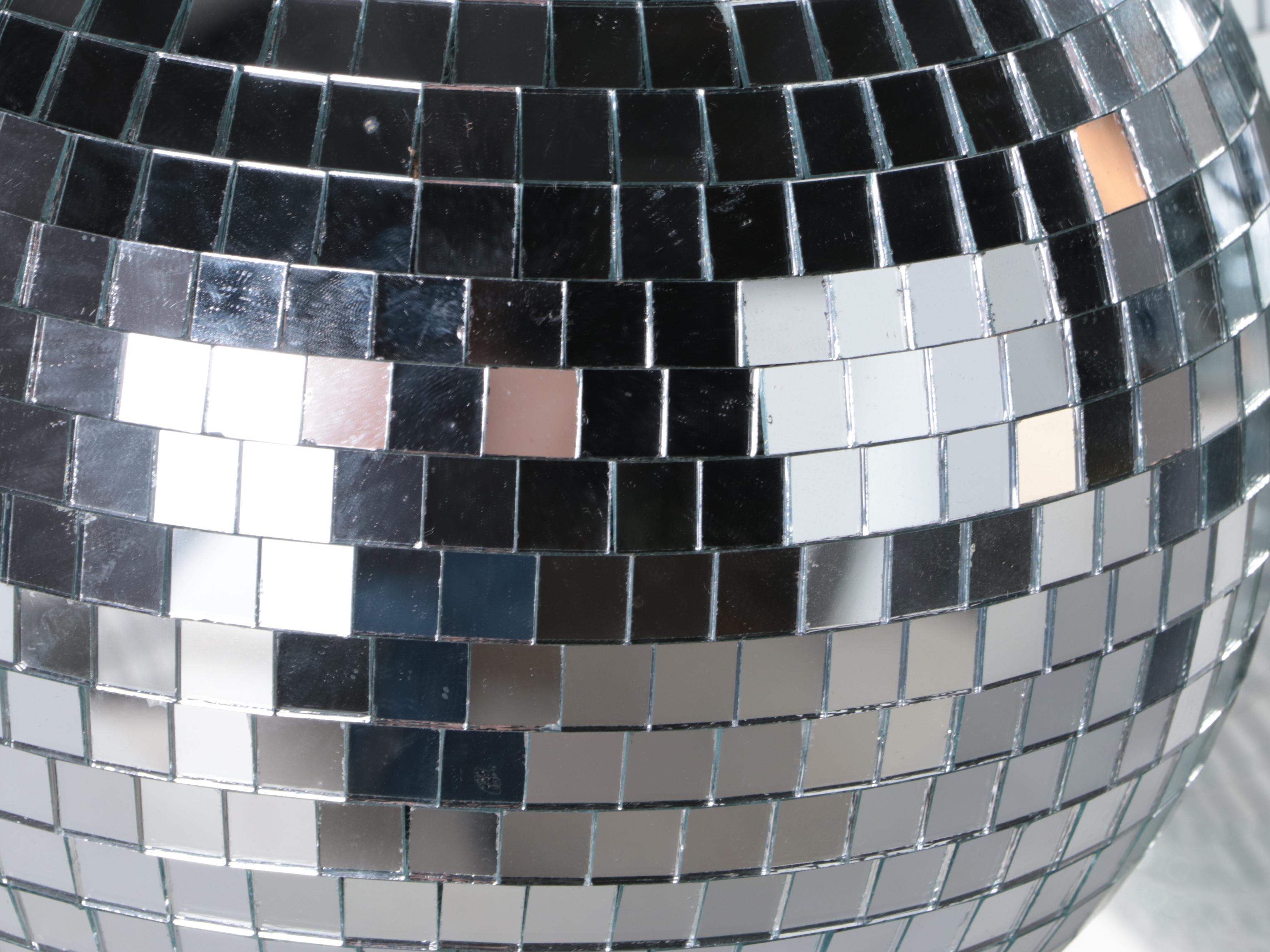 Tabletop Spinning Disco Balls With Hanging Disco Ball