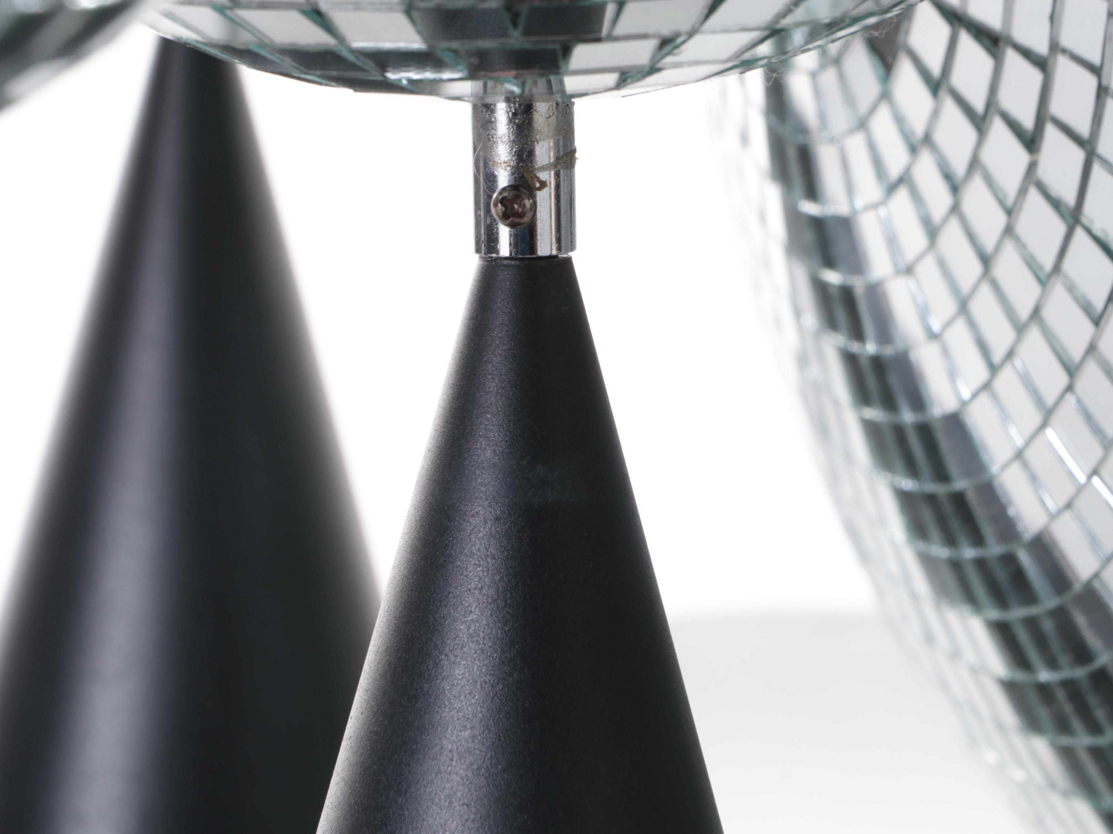 Tabletop Spinning Disco Balls With Hanging Disco Ball