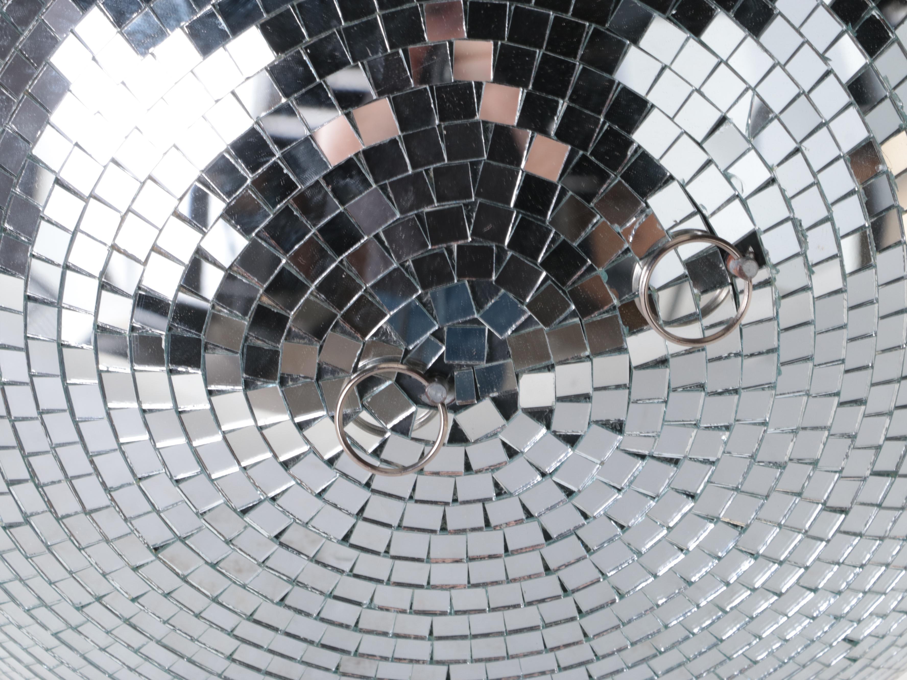 Tabletop Spinning Disco Balls With Hanging Disco Ball