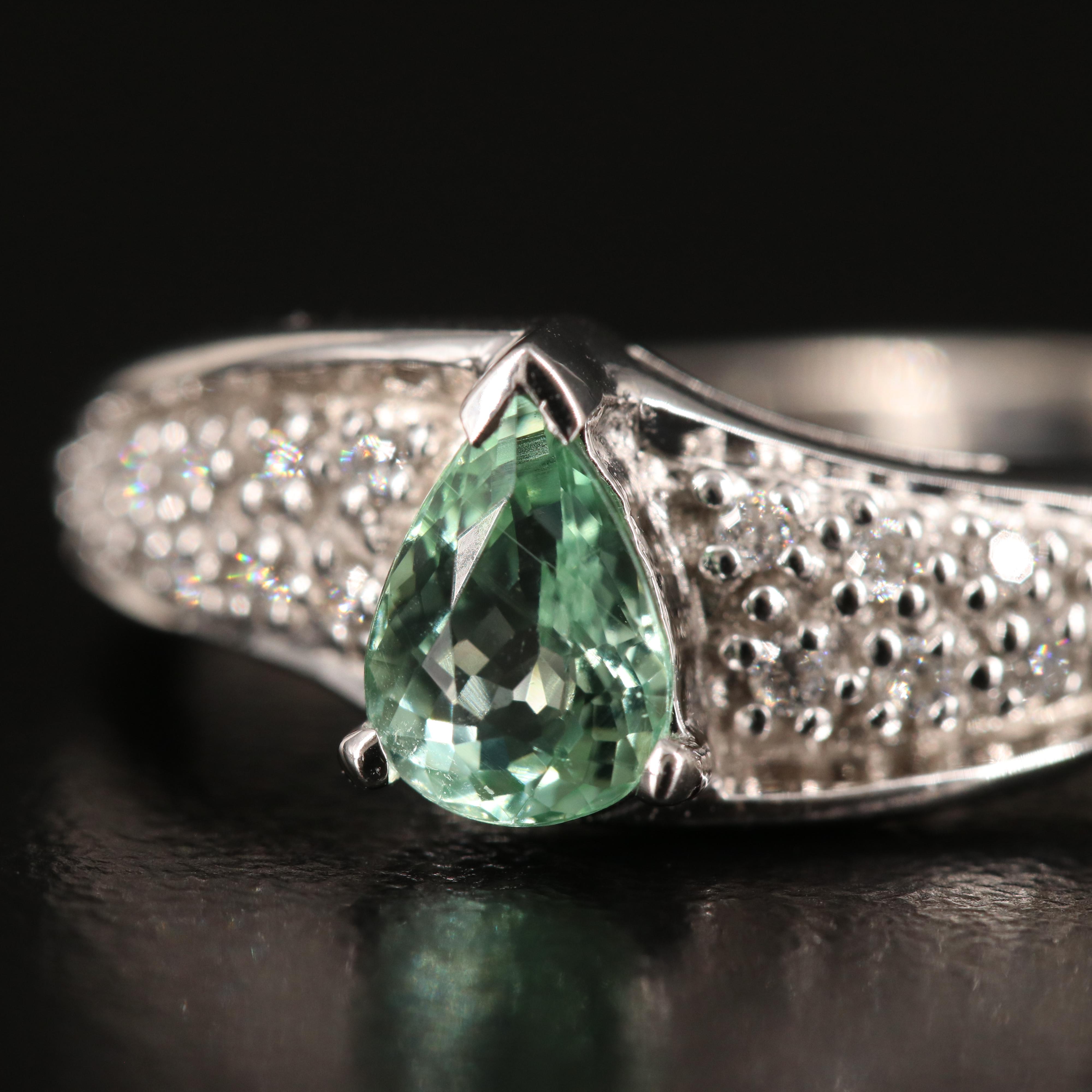 18K Tourmaline and Diamond Ring