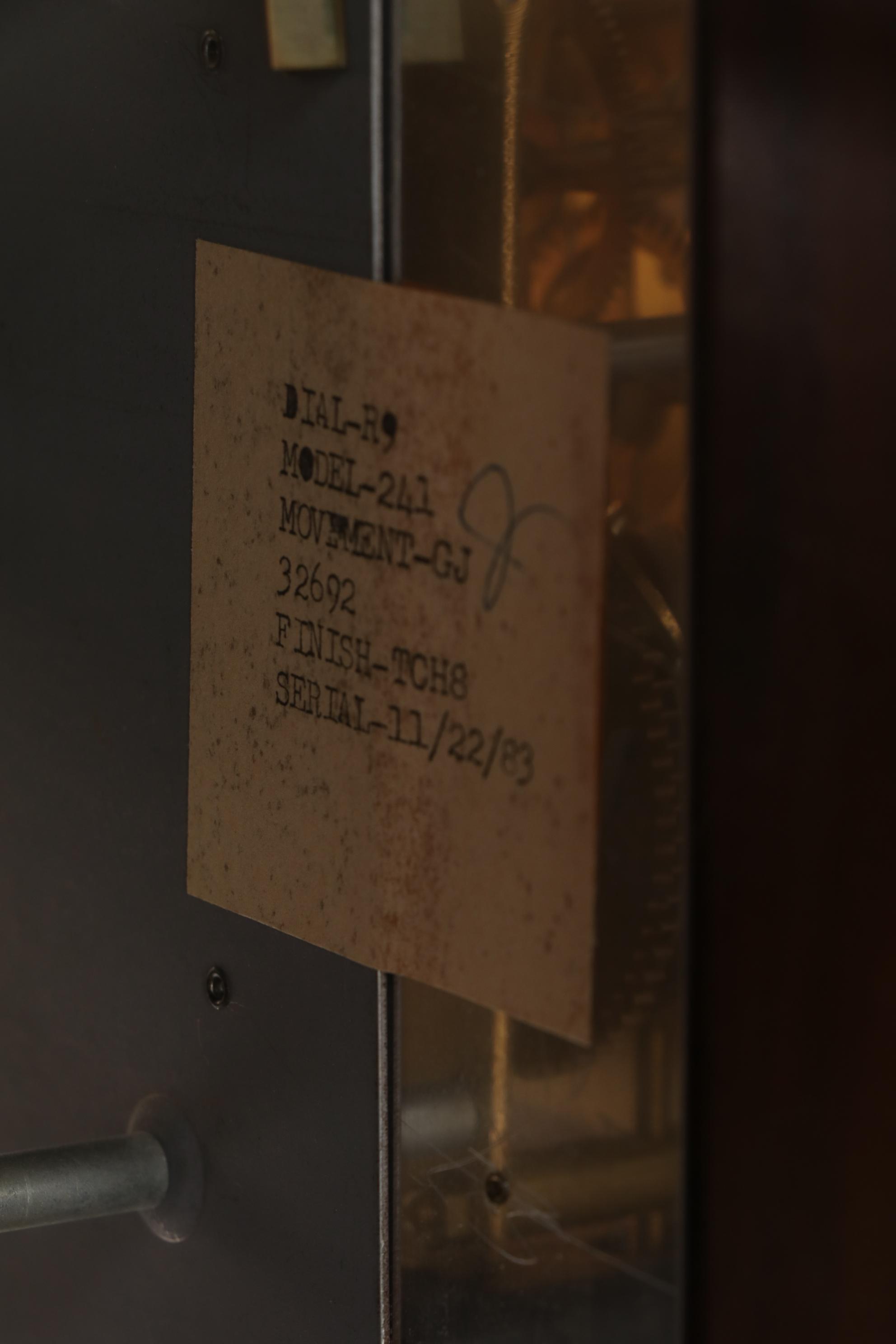 Ridgeway Federal Style No. 241 Cherry Grandfather Clock, 1983