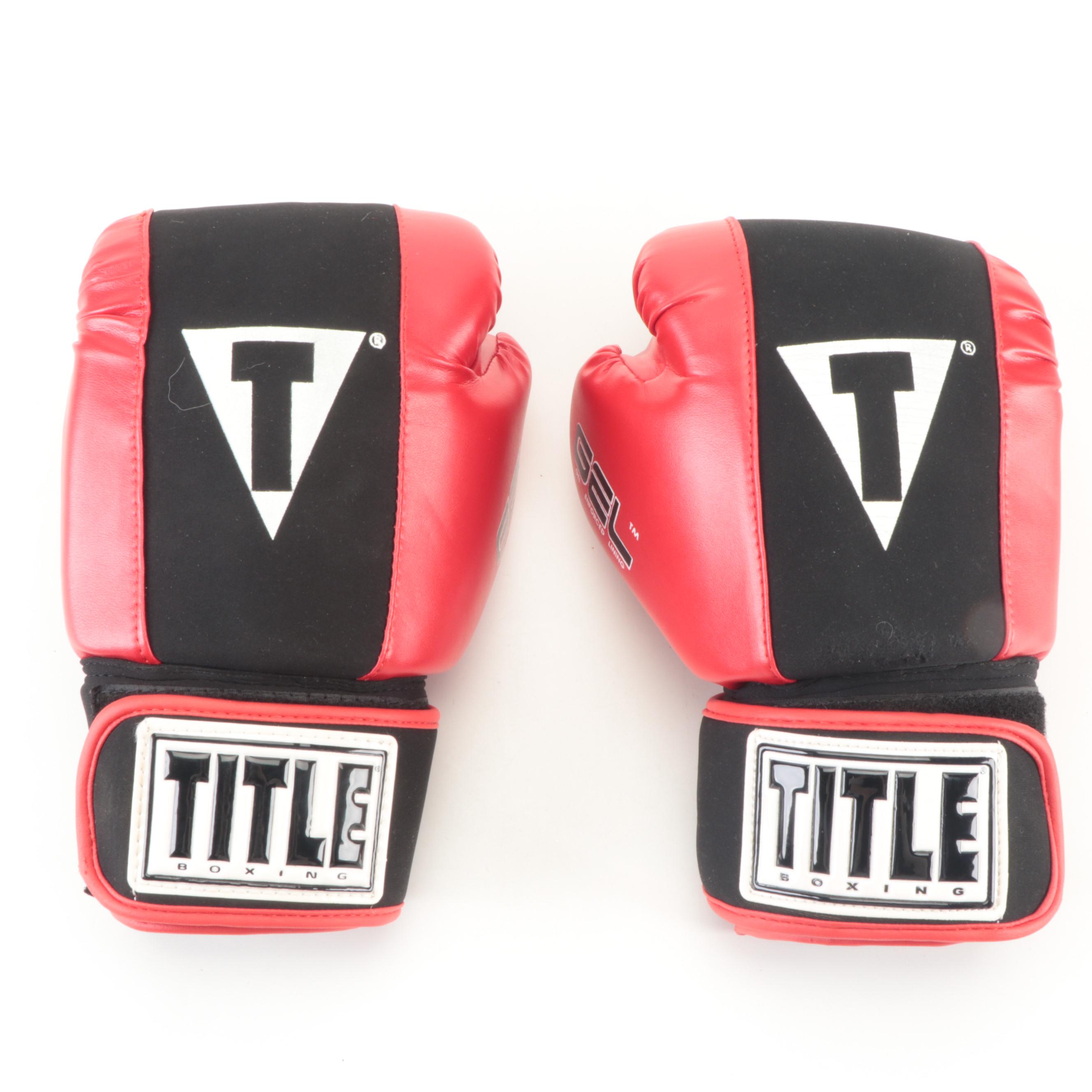 Title Gel Lined Boxing Gloves with String Backpack