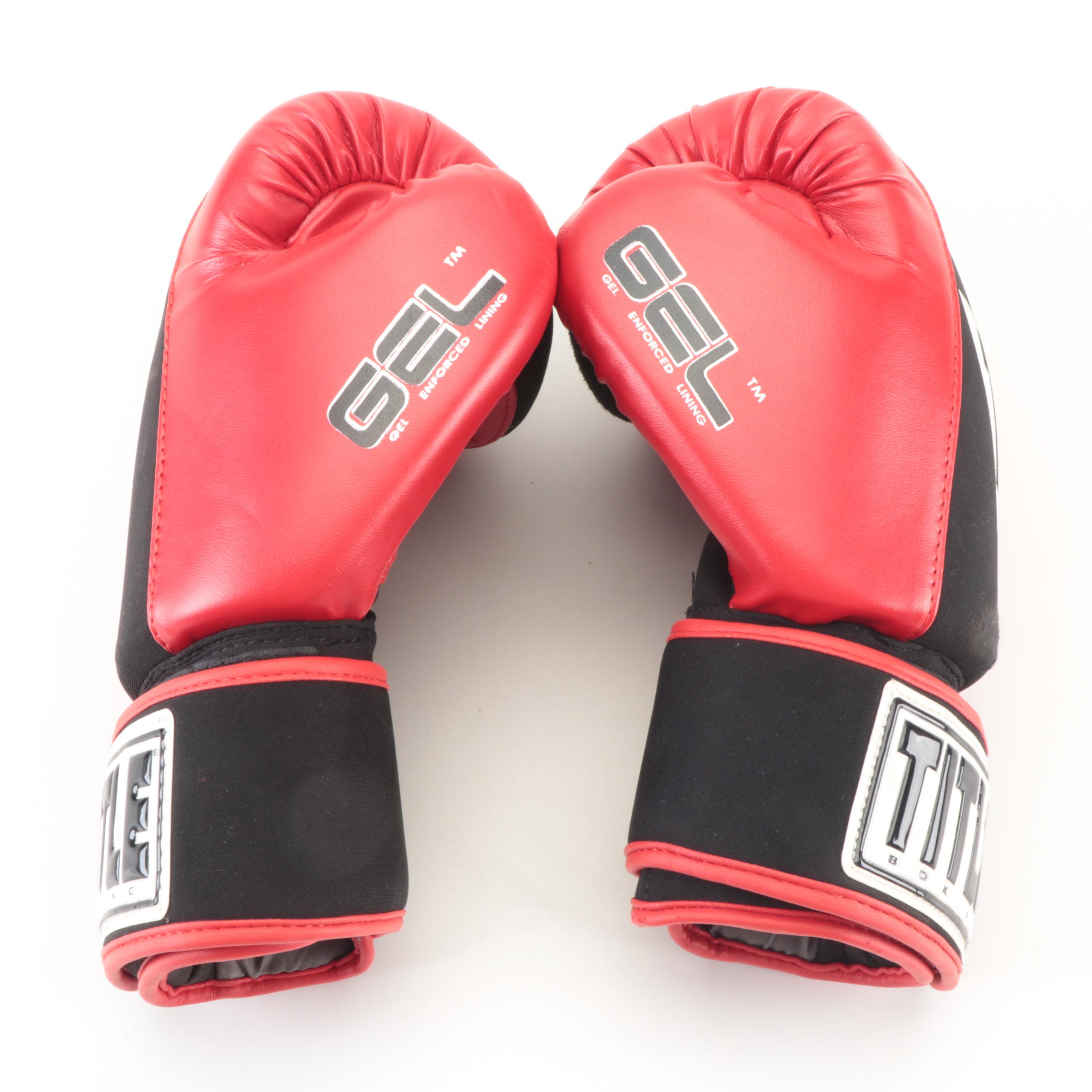 Title Gel Lined Boxing Gloves with String Backpack