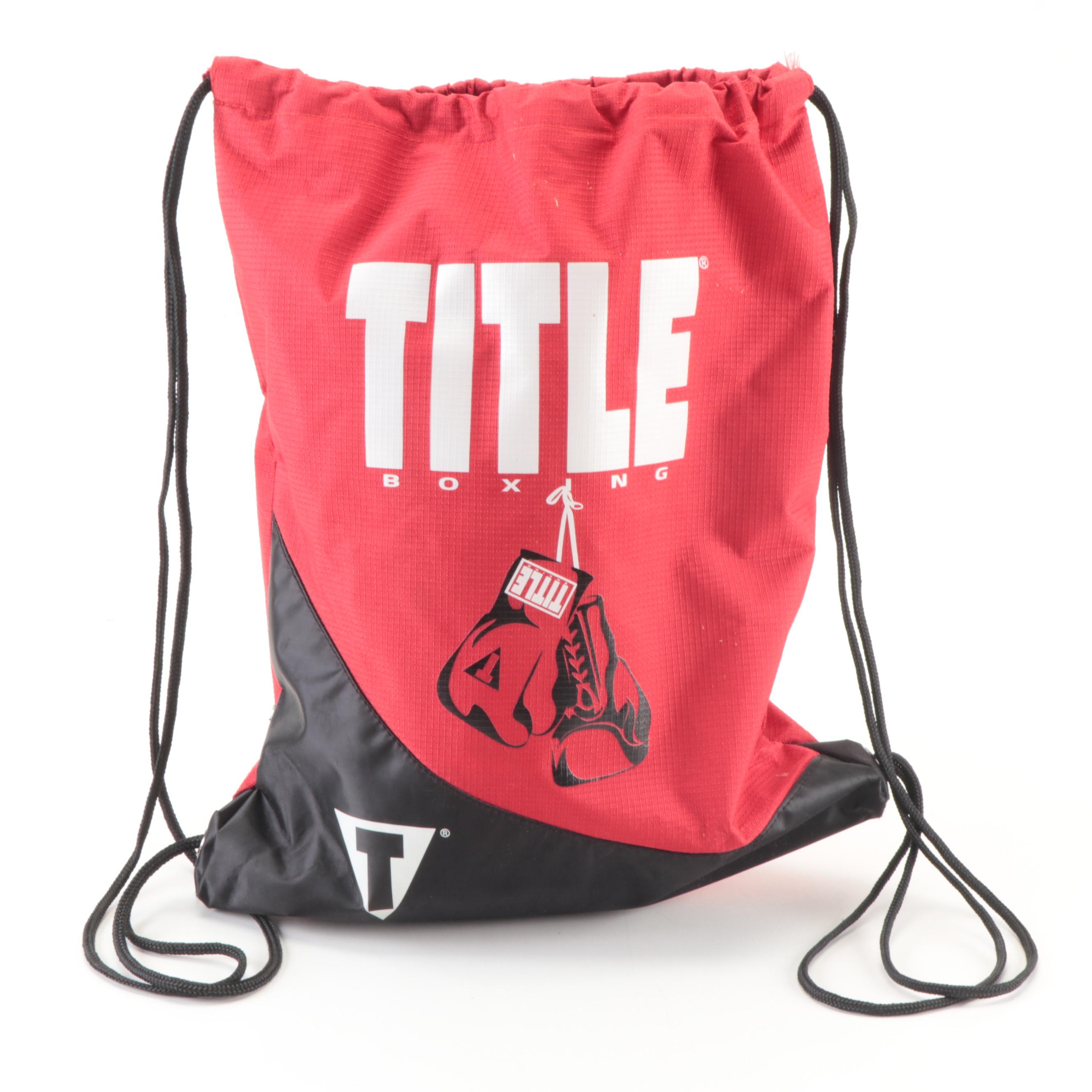 Title Gel Lined Boxing Gloves with String Backpack