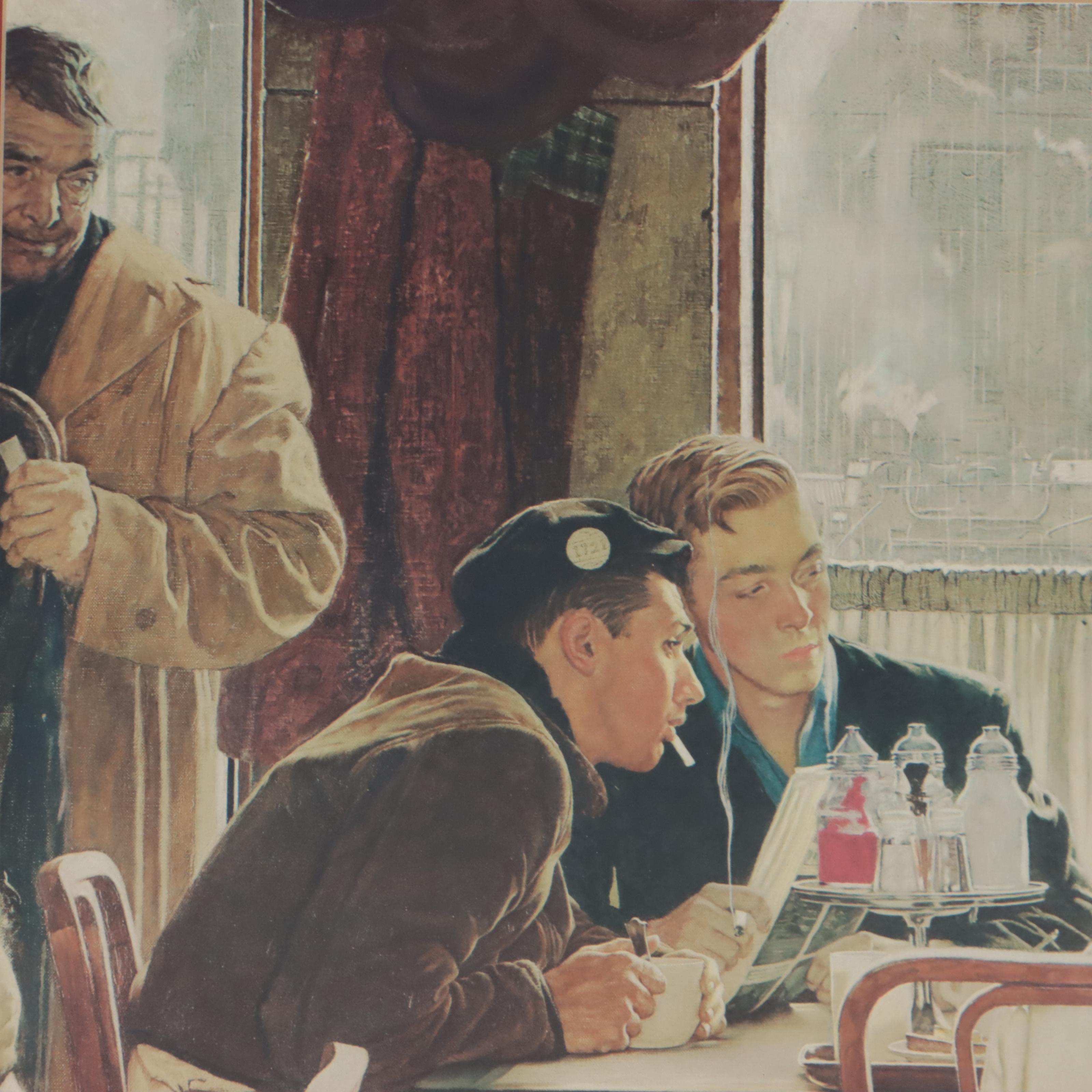 Giclée After Norman Rockwell "Saying Grace," Late 20th Century