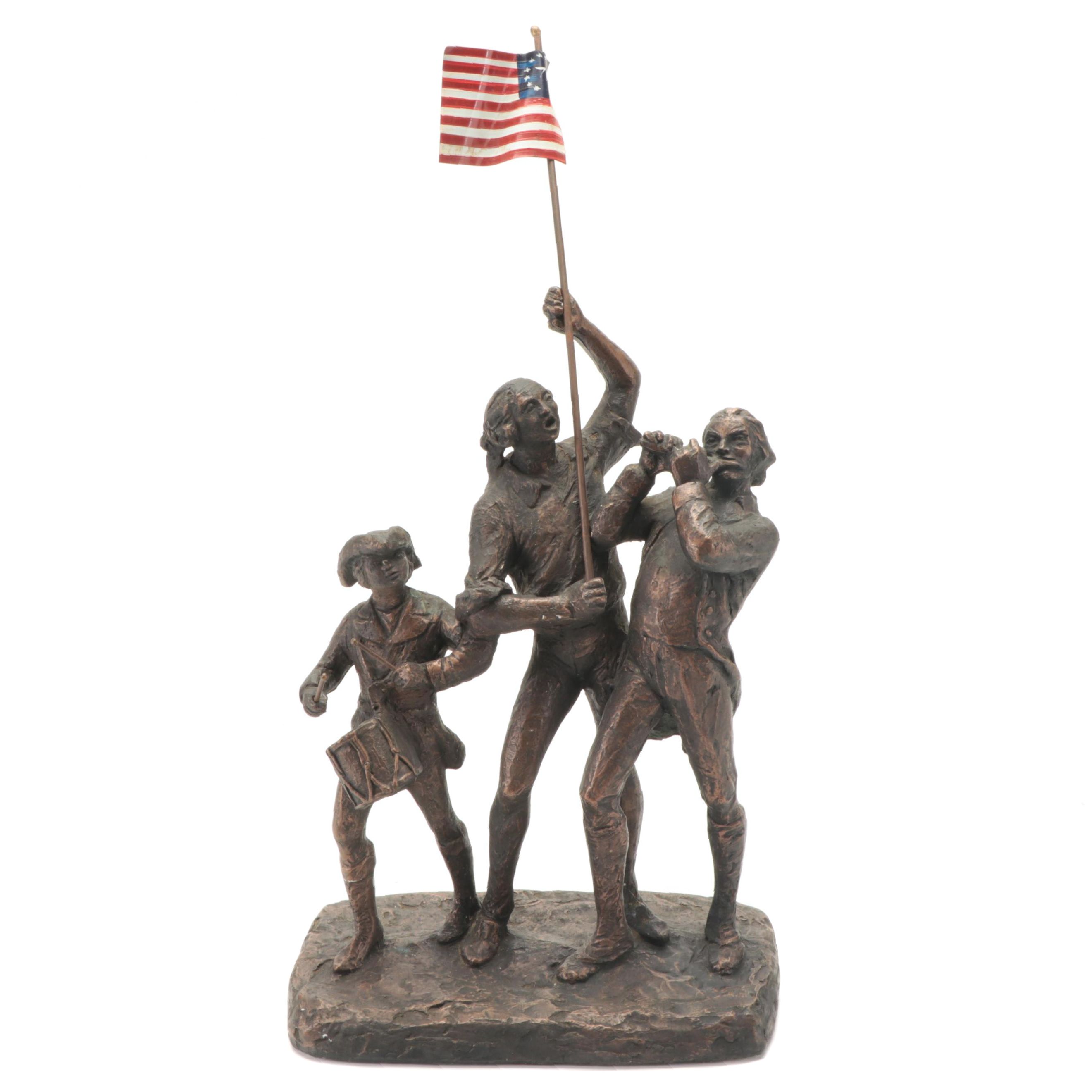 Austin Productions American Revolution Patinated Resin Sculpture
