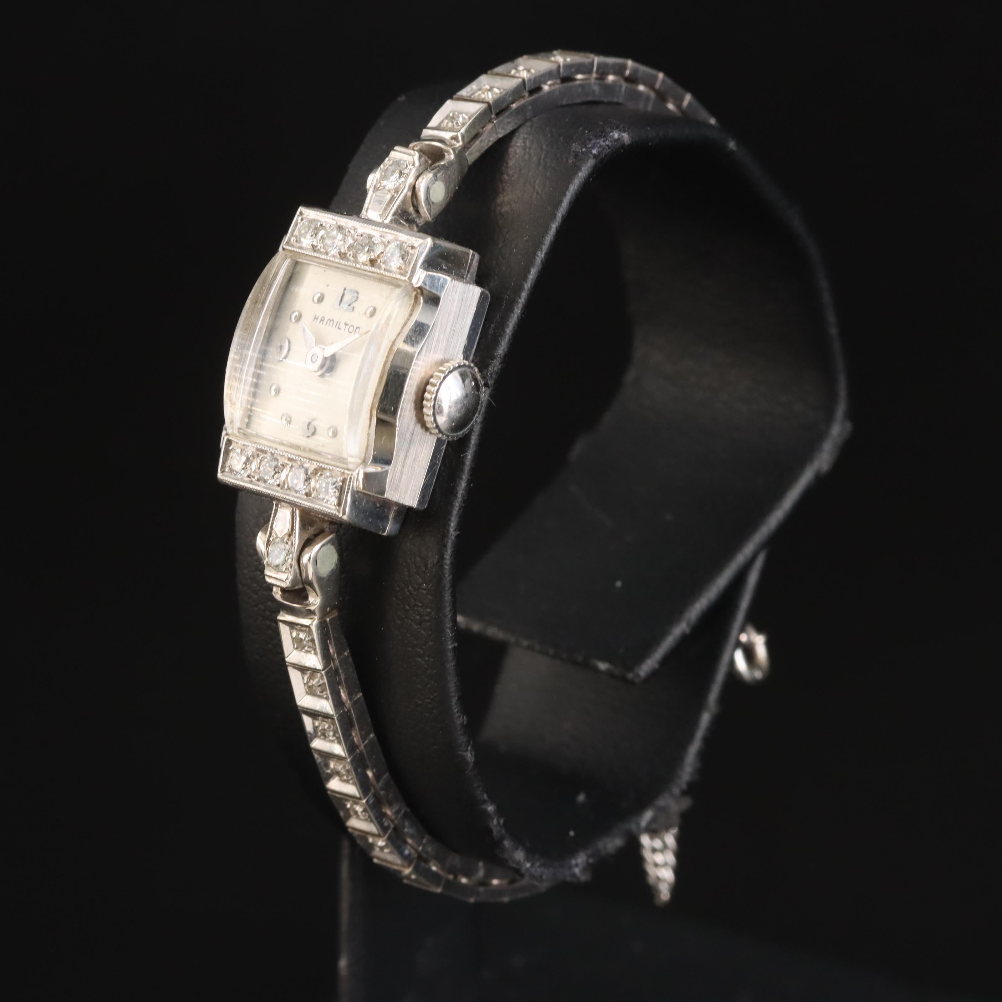 14K Hamilton 0.52 CTW Diamond Watch