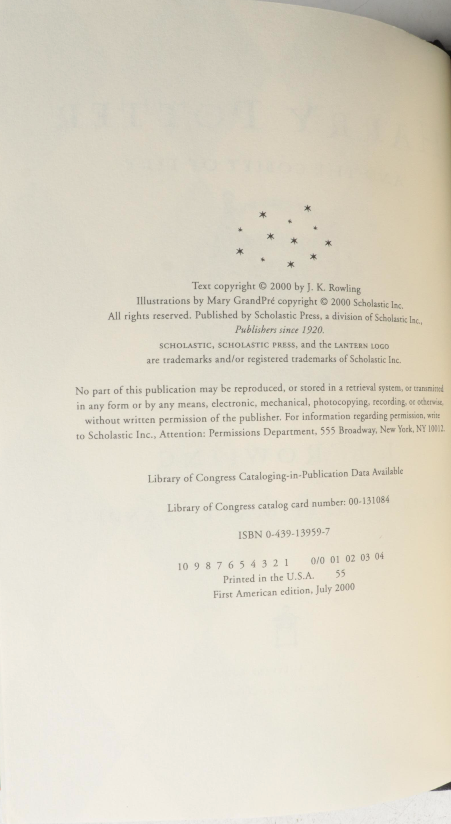 First American Edition "Harry Potter" Complete Series by J. K. Rowling