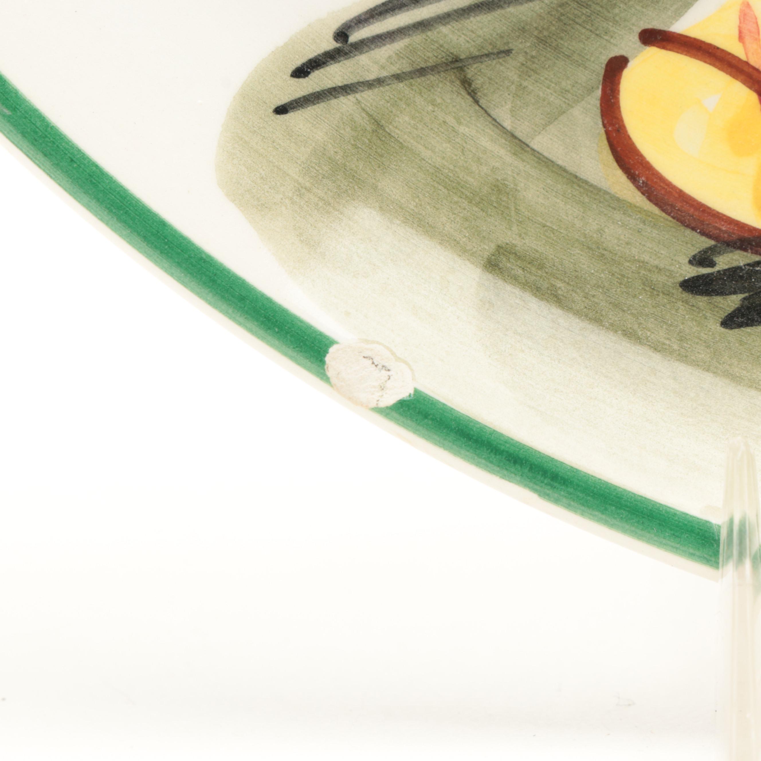 Grandma Moses Plate with Seasonal Serveware and Ornament Collection