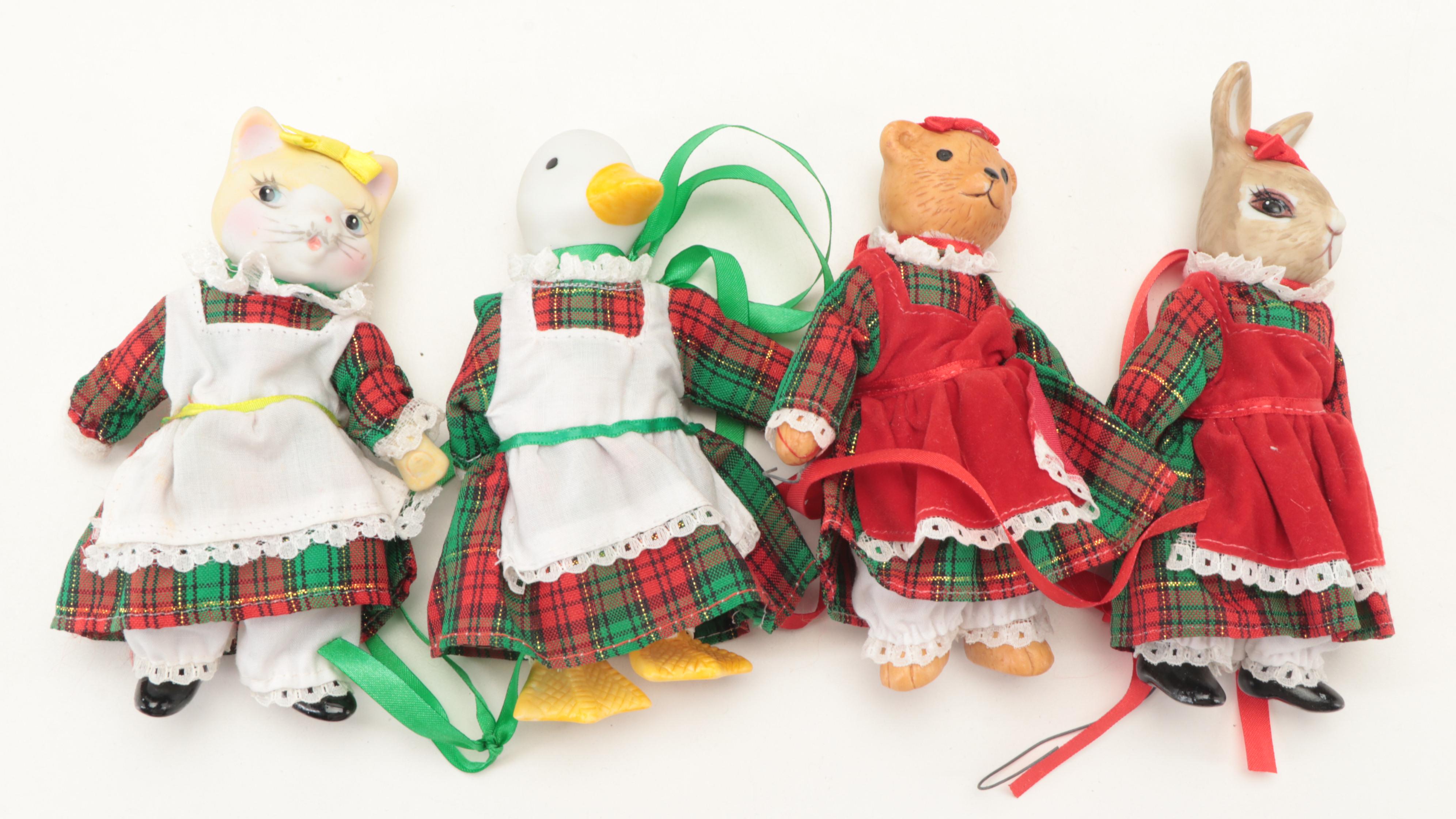 Grandma Moses Plate with Seasonal Serveware and Ornament Collection