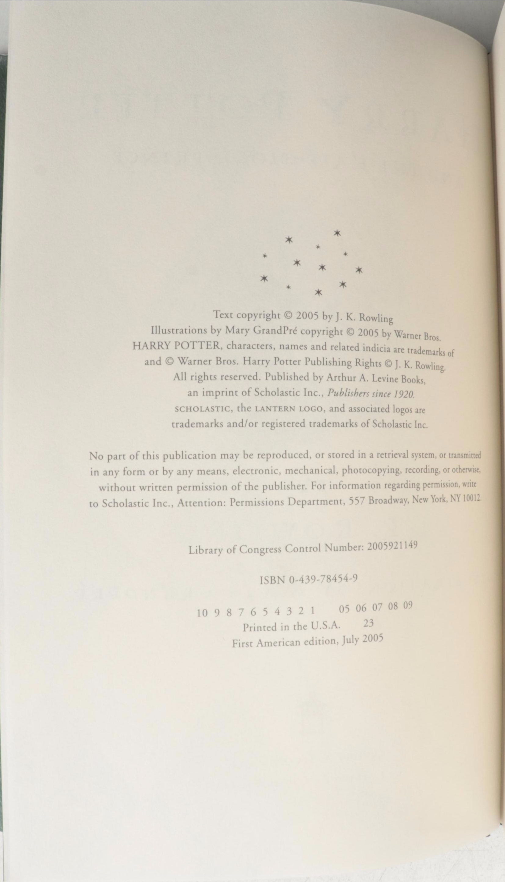 First American Edition "Harry Potter" Complete Series by J. K. Rowling