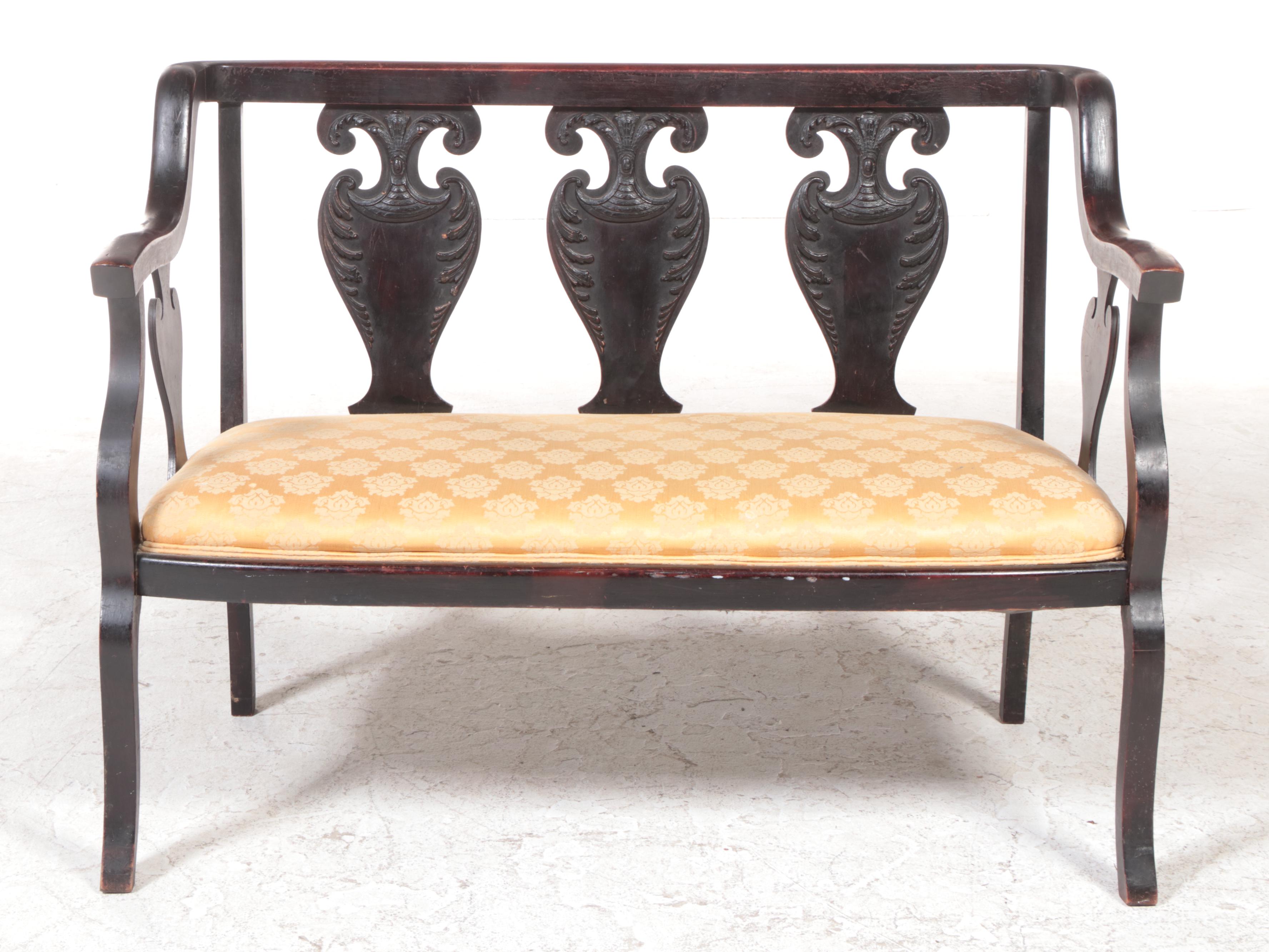 Colonial Revival Birch Settee, Late 19th/Early 20th Century