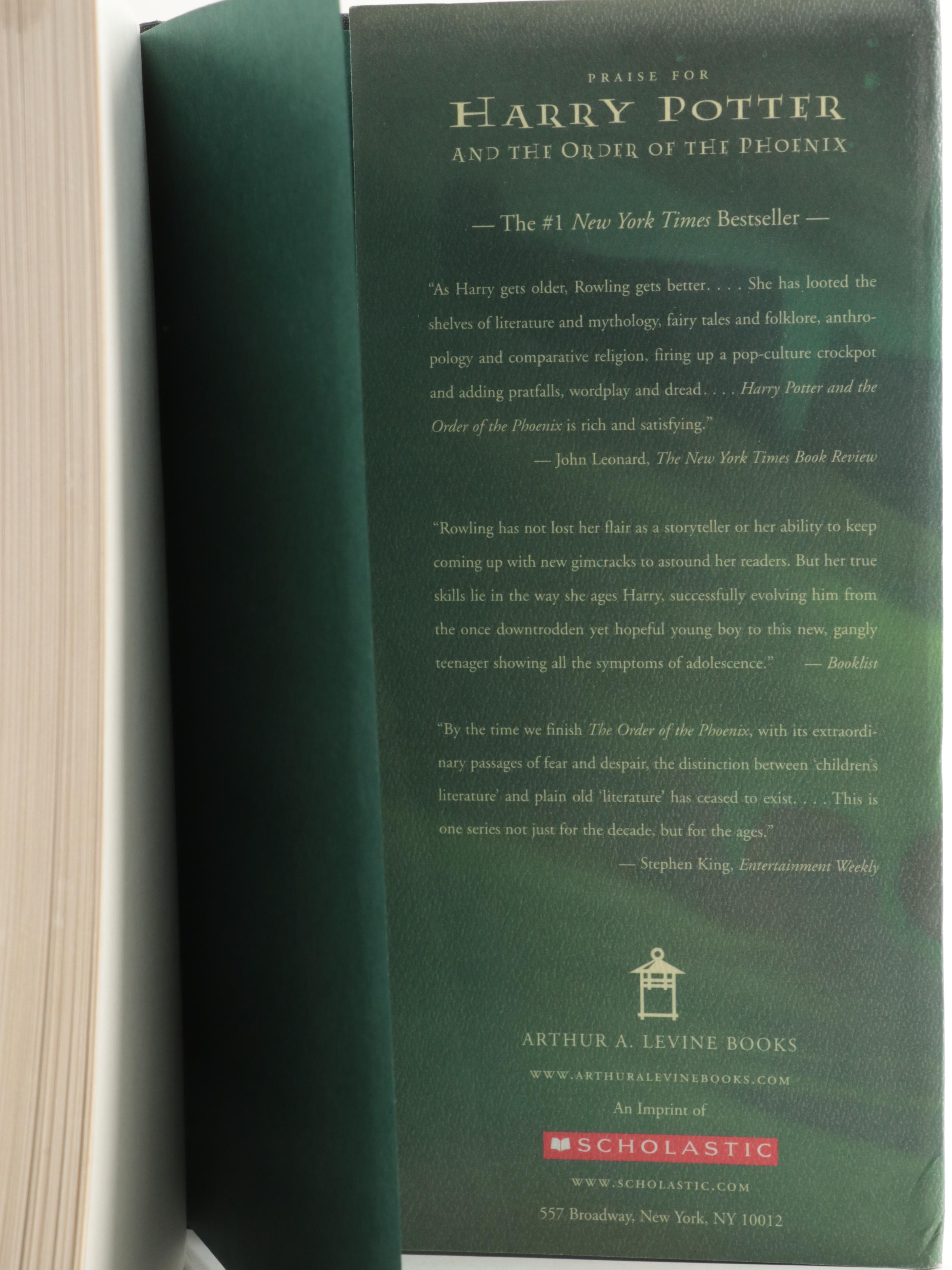 First American Edition "Harry Potter" Complete Series by J. K. Rowling