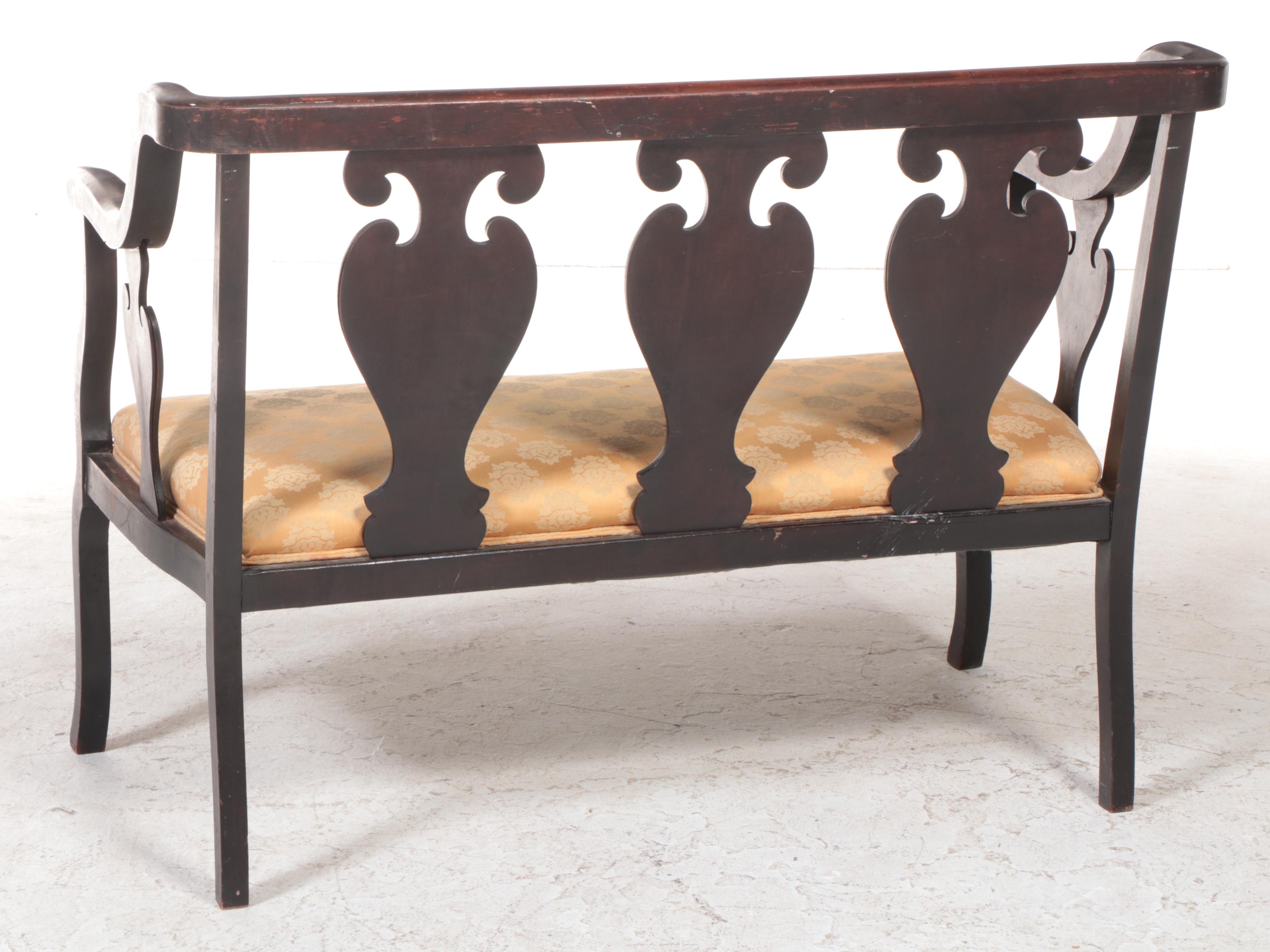 Colonial Revival Birch Settee, Late 19th/Early 20th Century