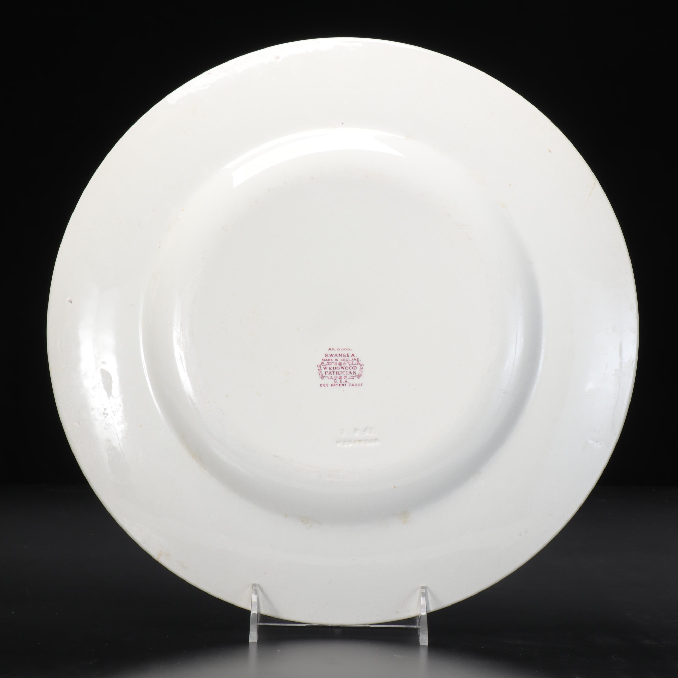 Wedgwood "Swansea" Earthenware Dinnerware and More, Mid to Late 20th C.