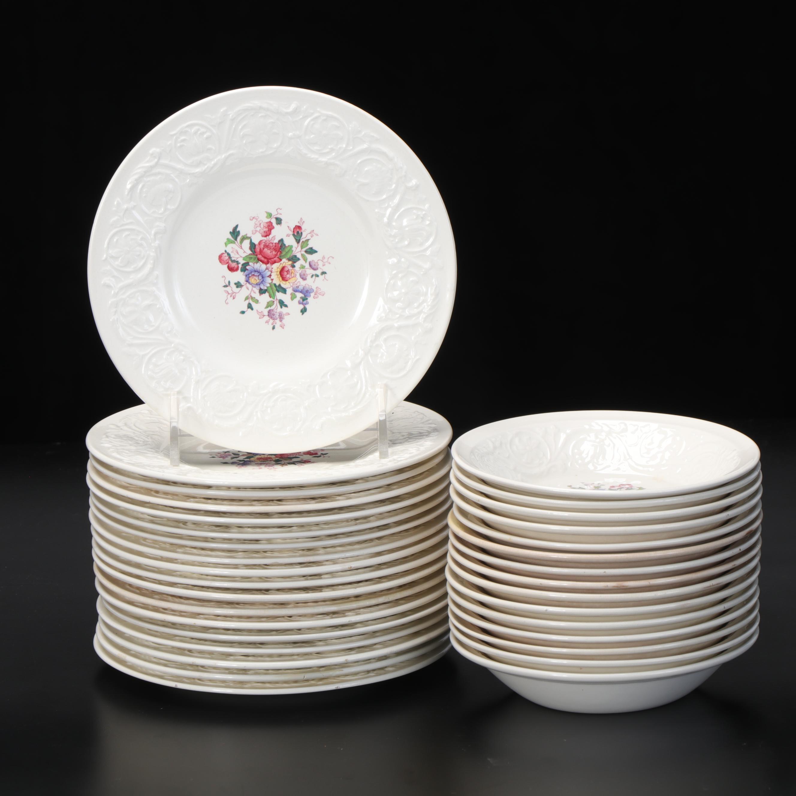 Wedgwood "Swansea" Earthenware Dinnerware and More, Mid to Late 20th C.