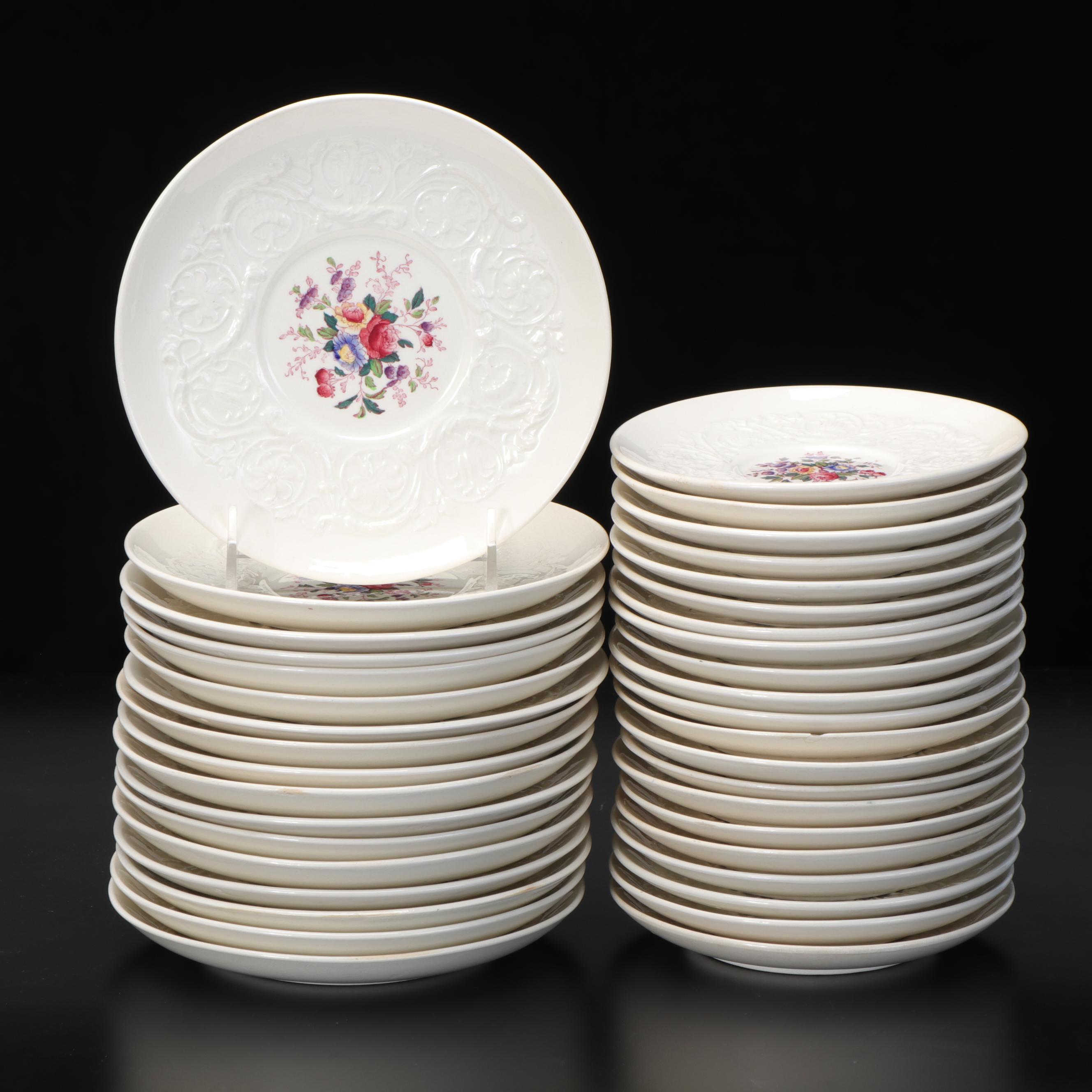 Wedgwood "Swansea" Earthenware Dinnerware and More, Mid to Late 20th C.