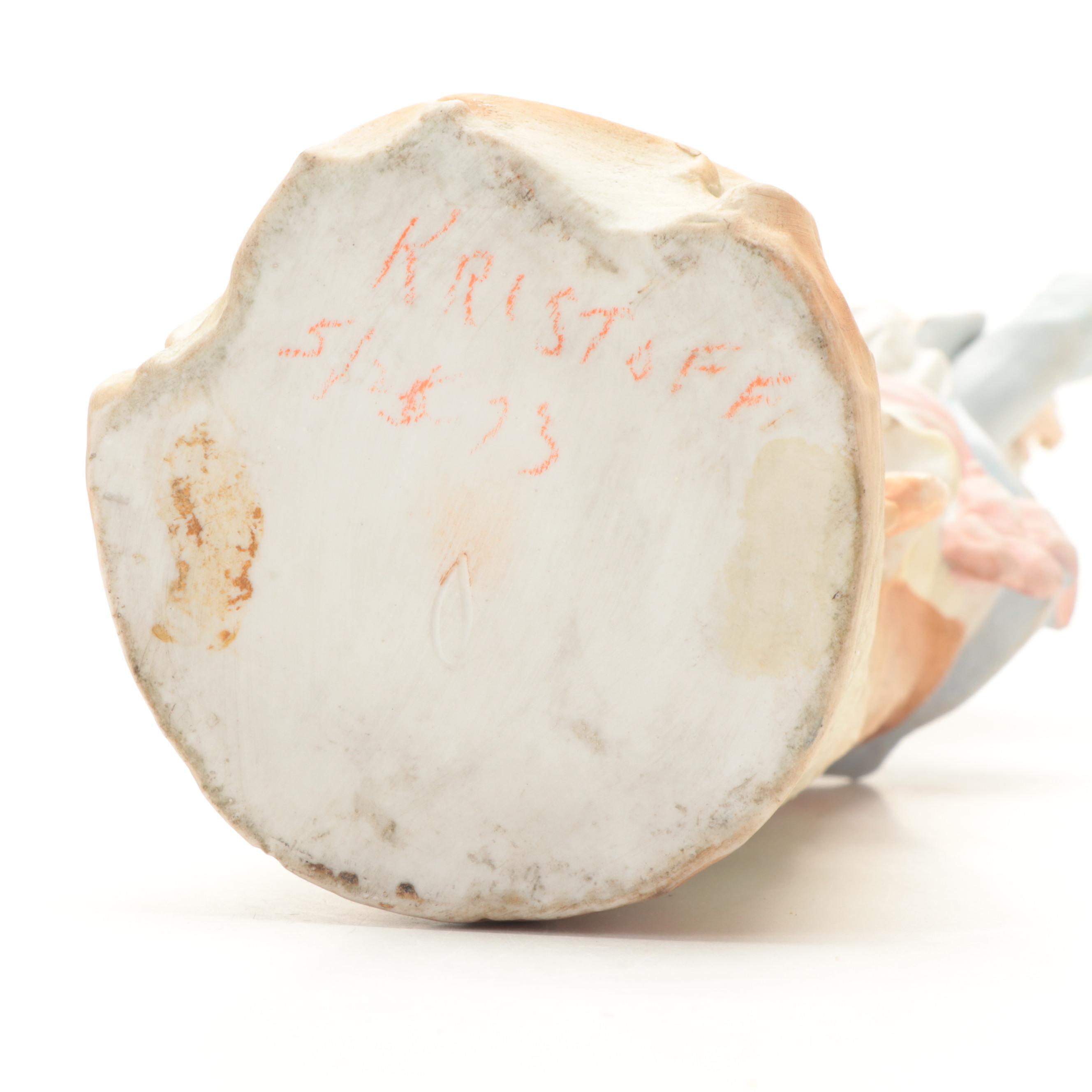 Pair of Hand-Painted Ceramic Figurines