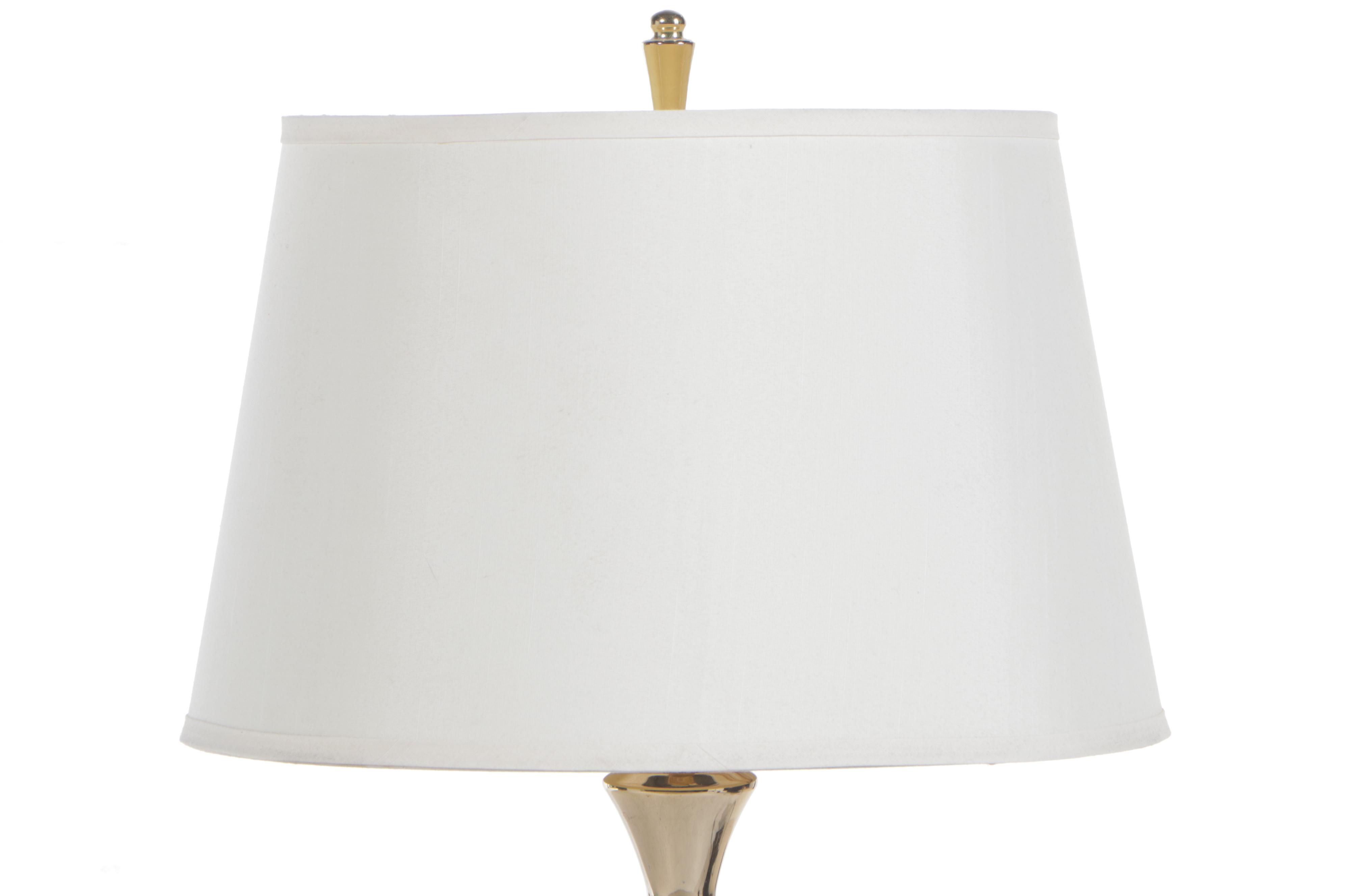 Stiffel Brass Swing-Arm Floor Lamp