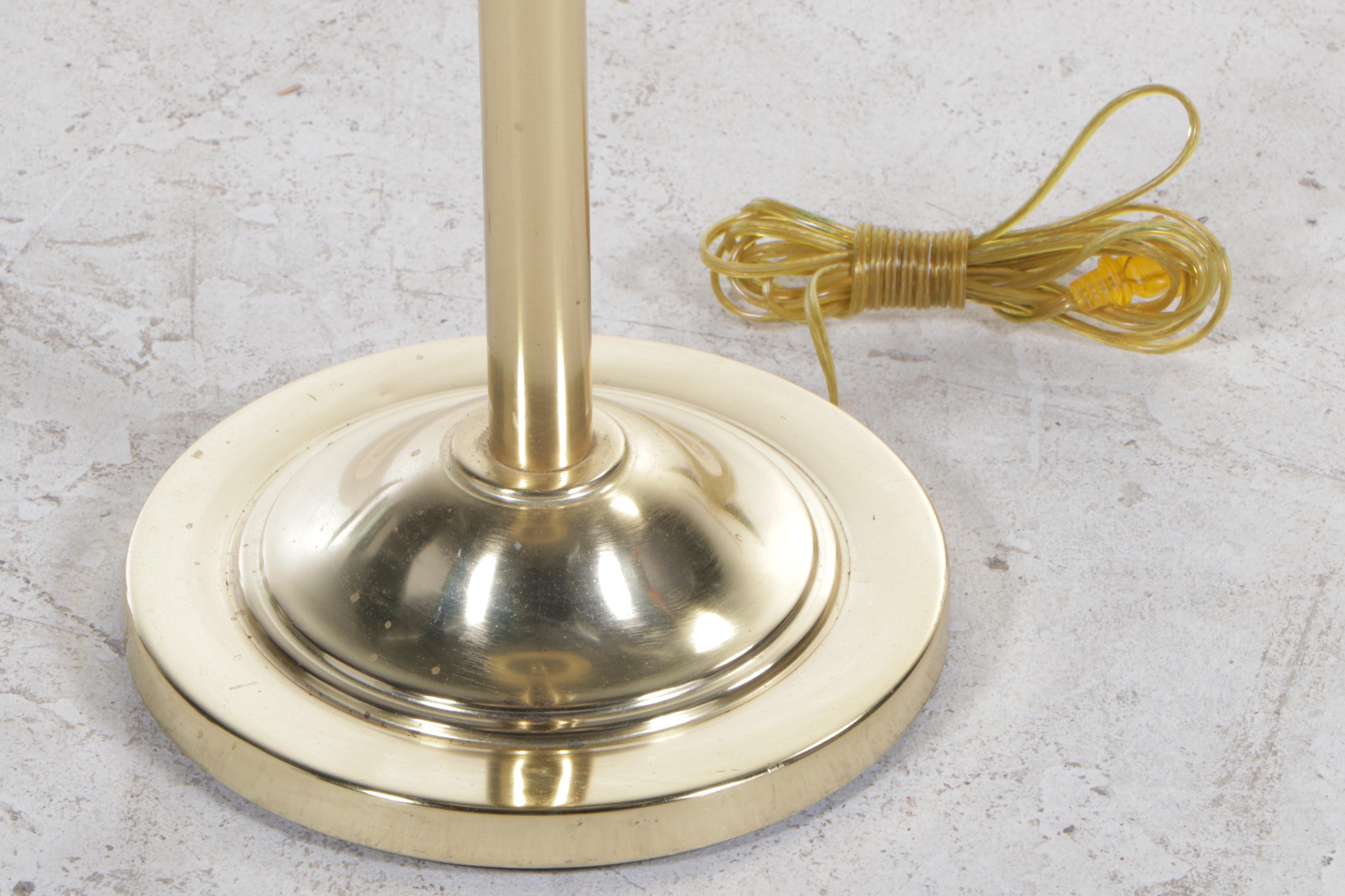 Stiffel Brass Swing-Arm Floor Lamp