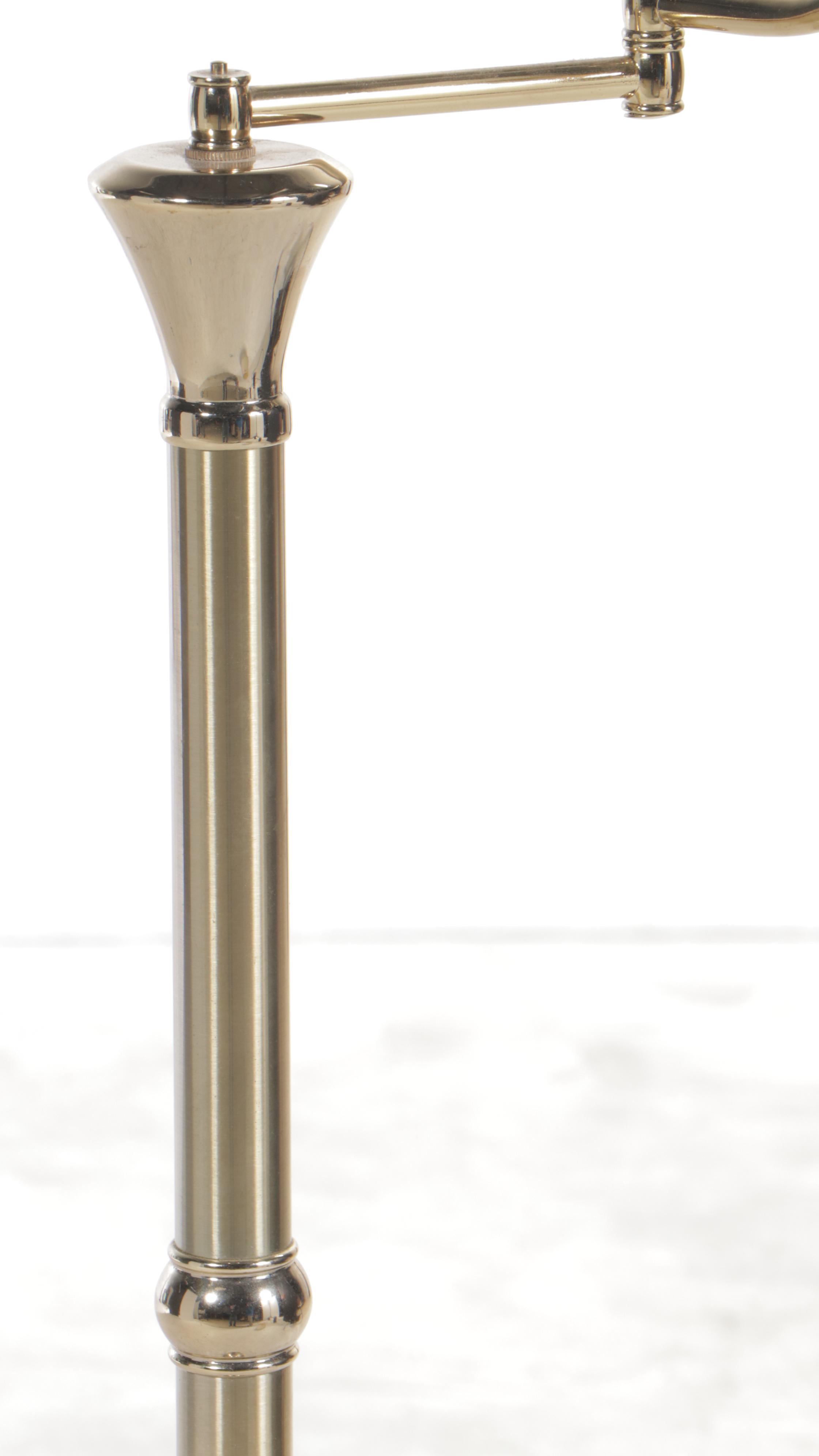 Stiffel Brass Swing-Arm Floor Lamp