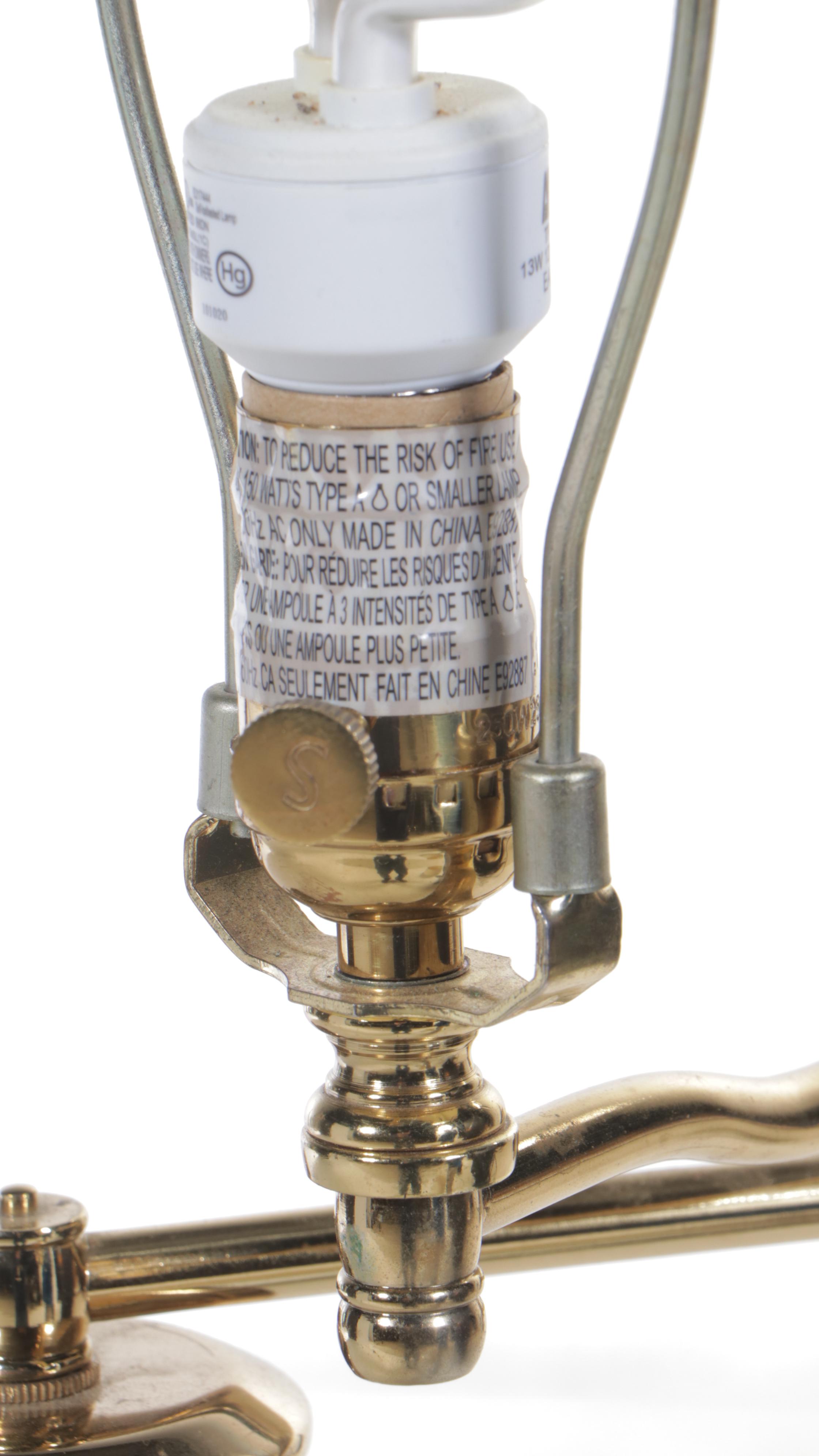 Stiffel Brass Swing-Arm Floor Lamp