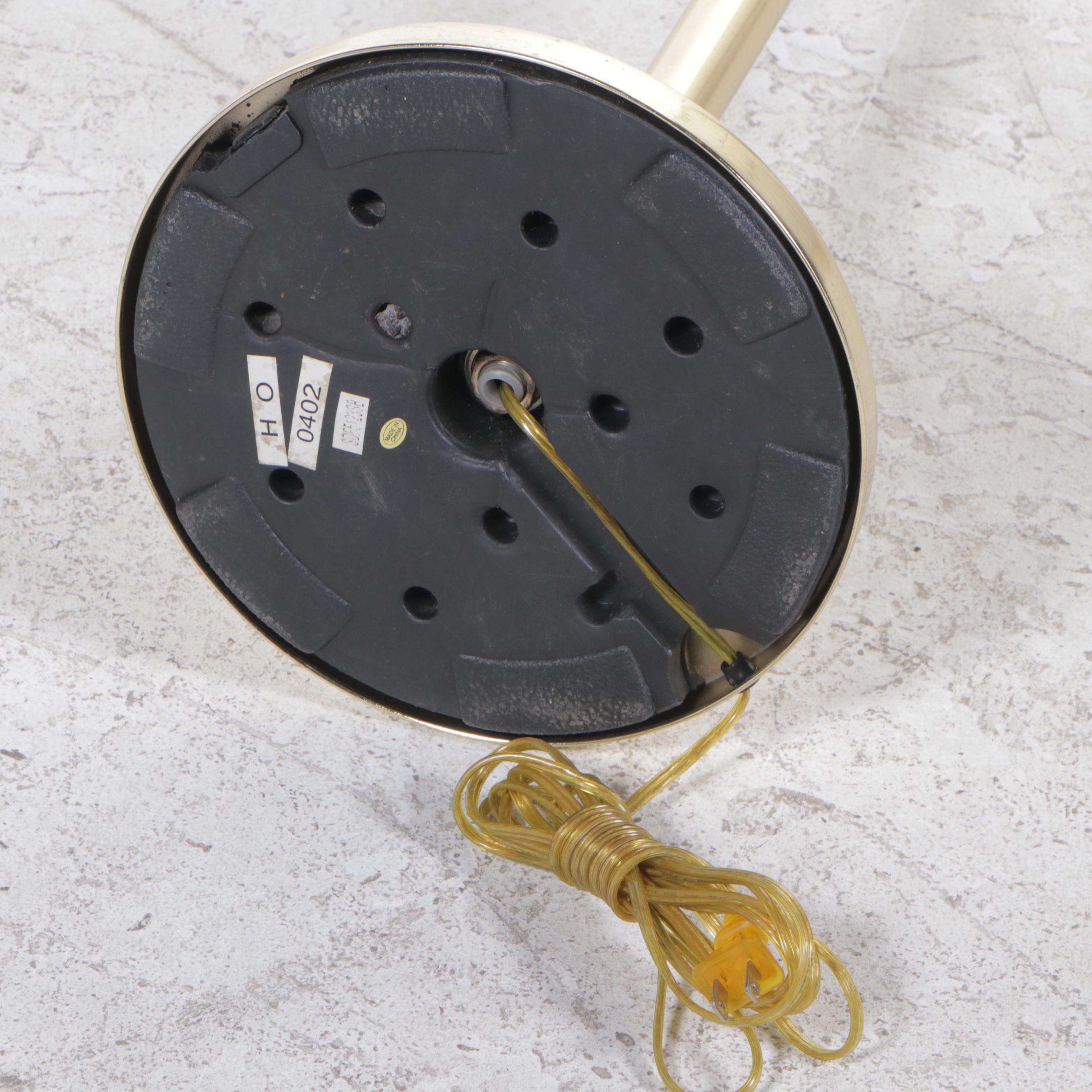 Stiffel Brass Swing-Arm Floor Lamp