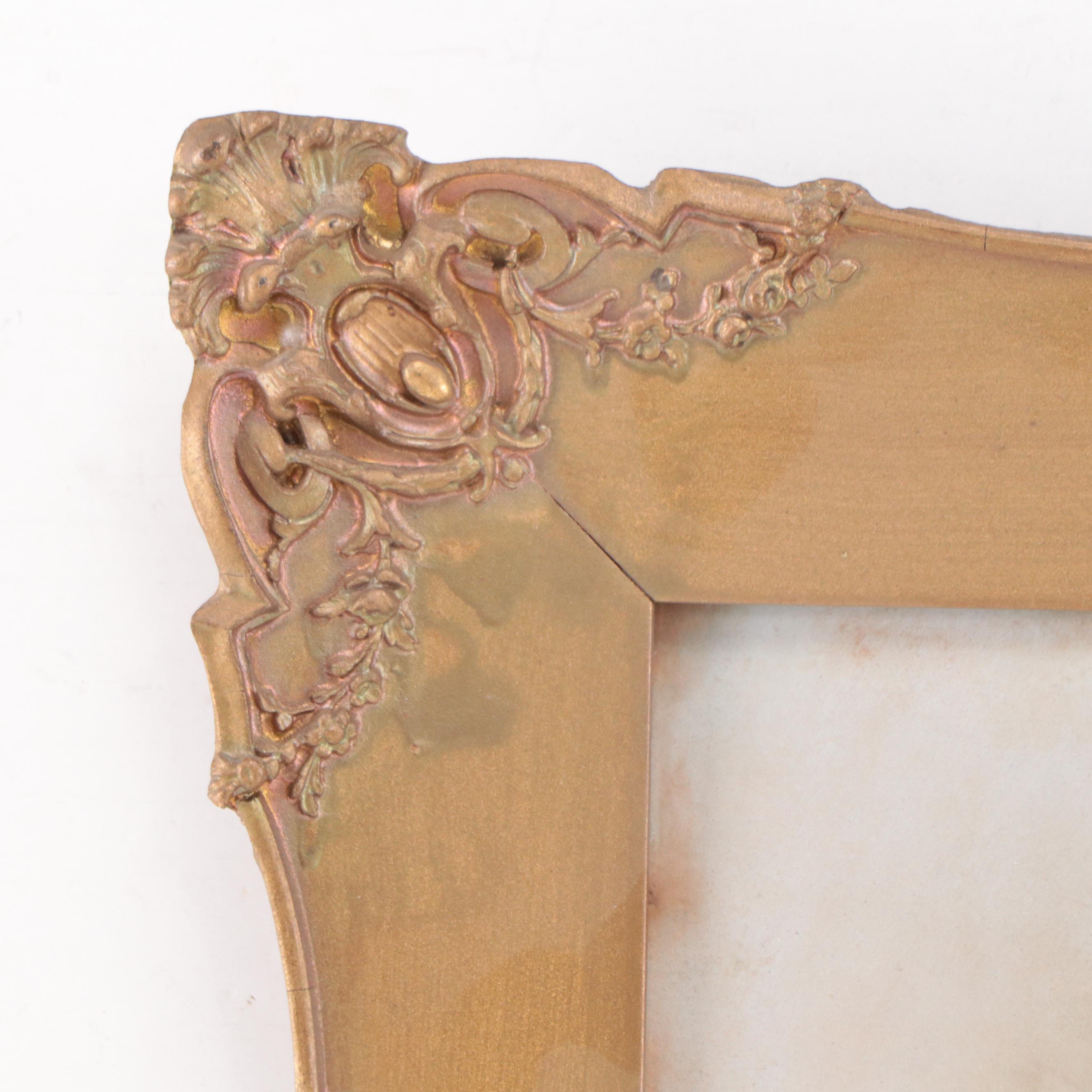 River Landscape Pastel Drawing, Early 20th Century