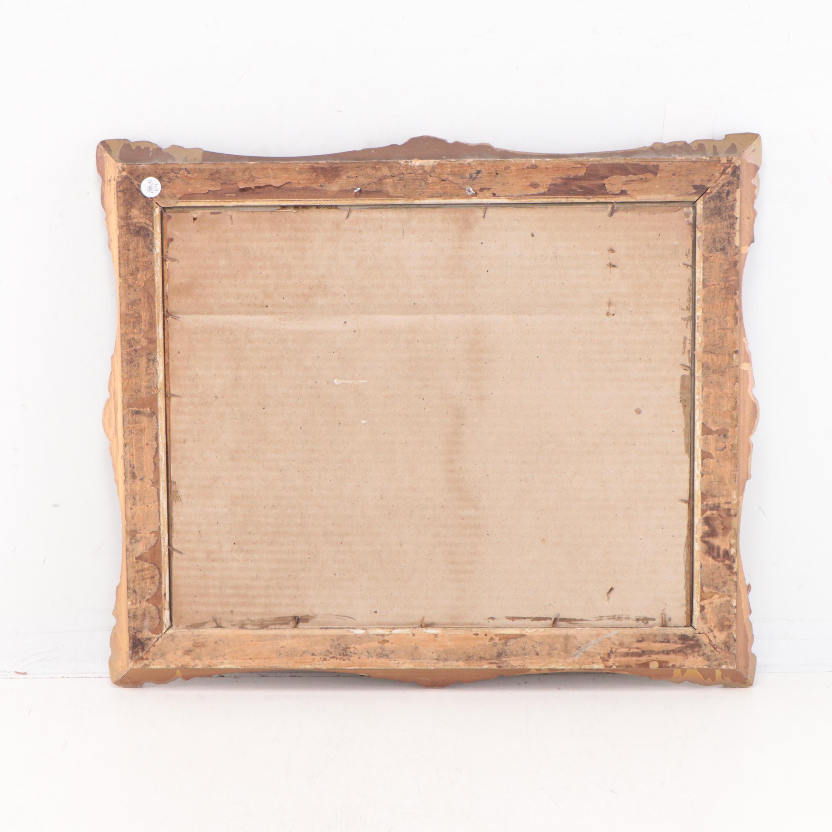 River Landscape Pastel Drawing, Early 20th Century