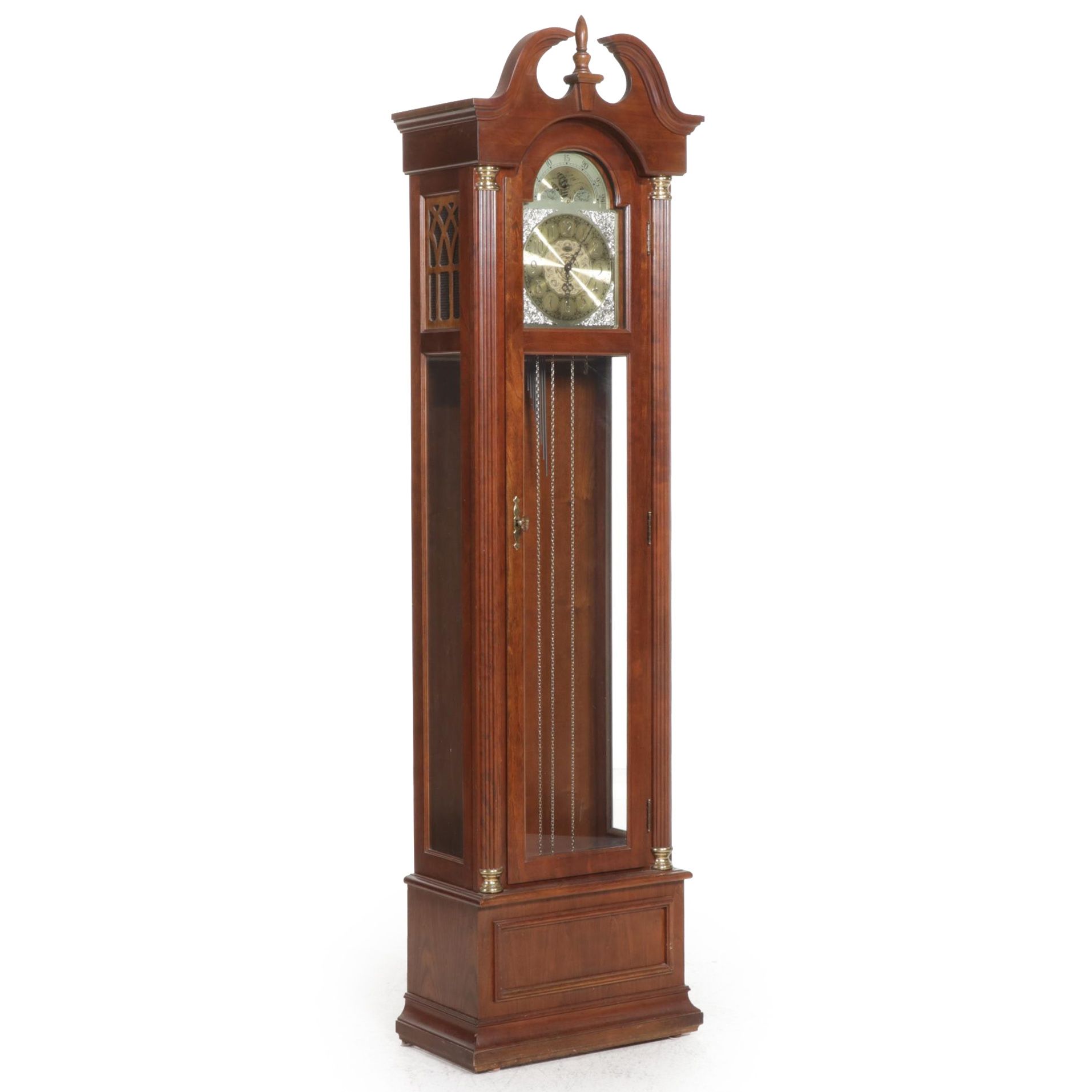 Ridgeway Federal Style No. 241 Cherry Grandfather Clock, 1983