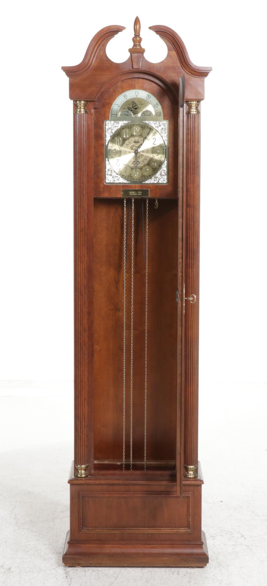 Ridgeway Federal Style No. 241 Cherry Grandfather Clock, 1983