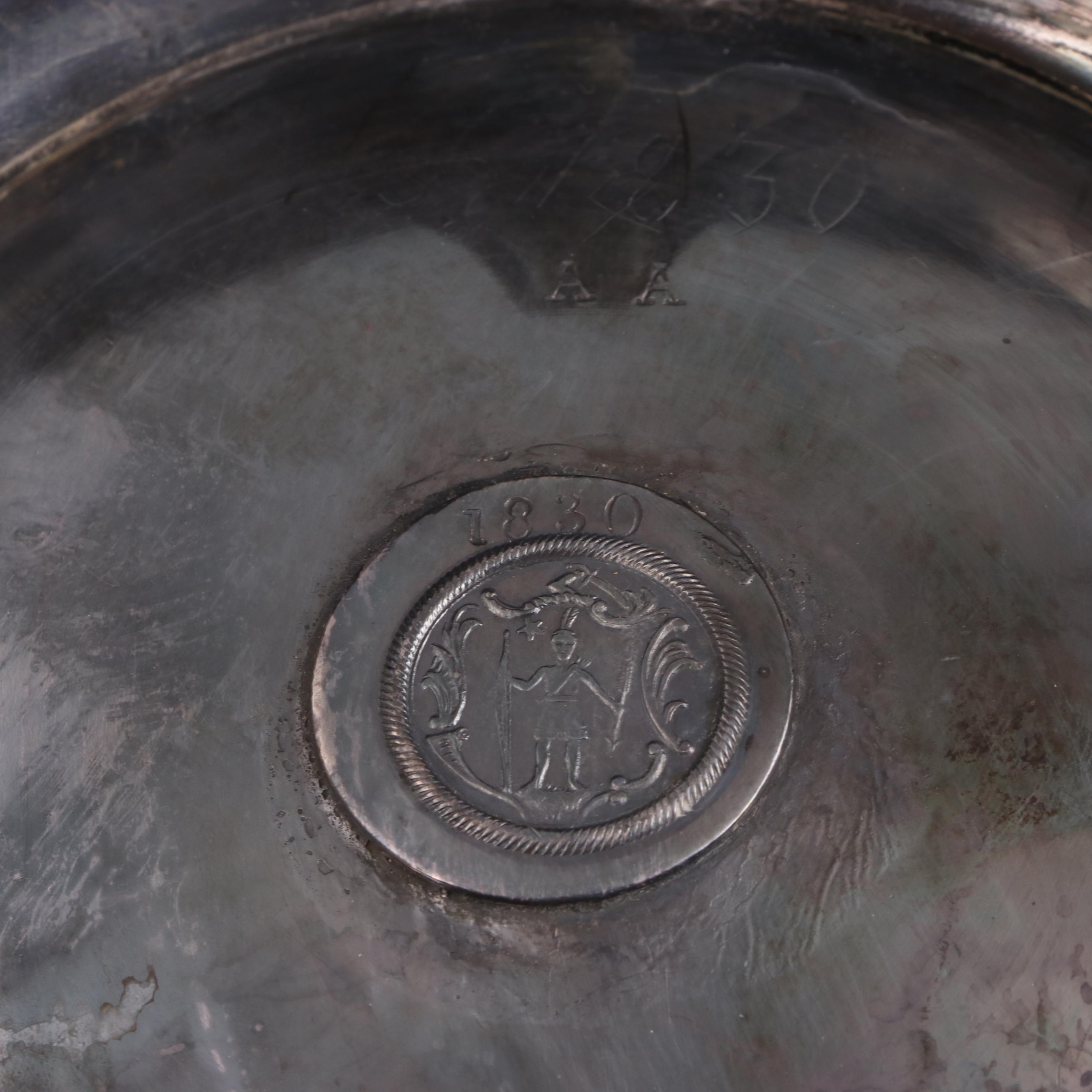 Silver Plate Openwork Bowl with Applied Grapevine Rim, Late 19th Century