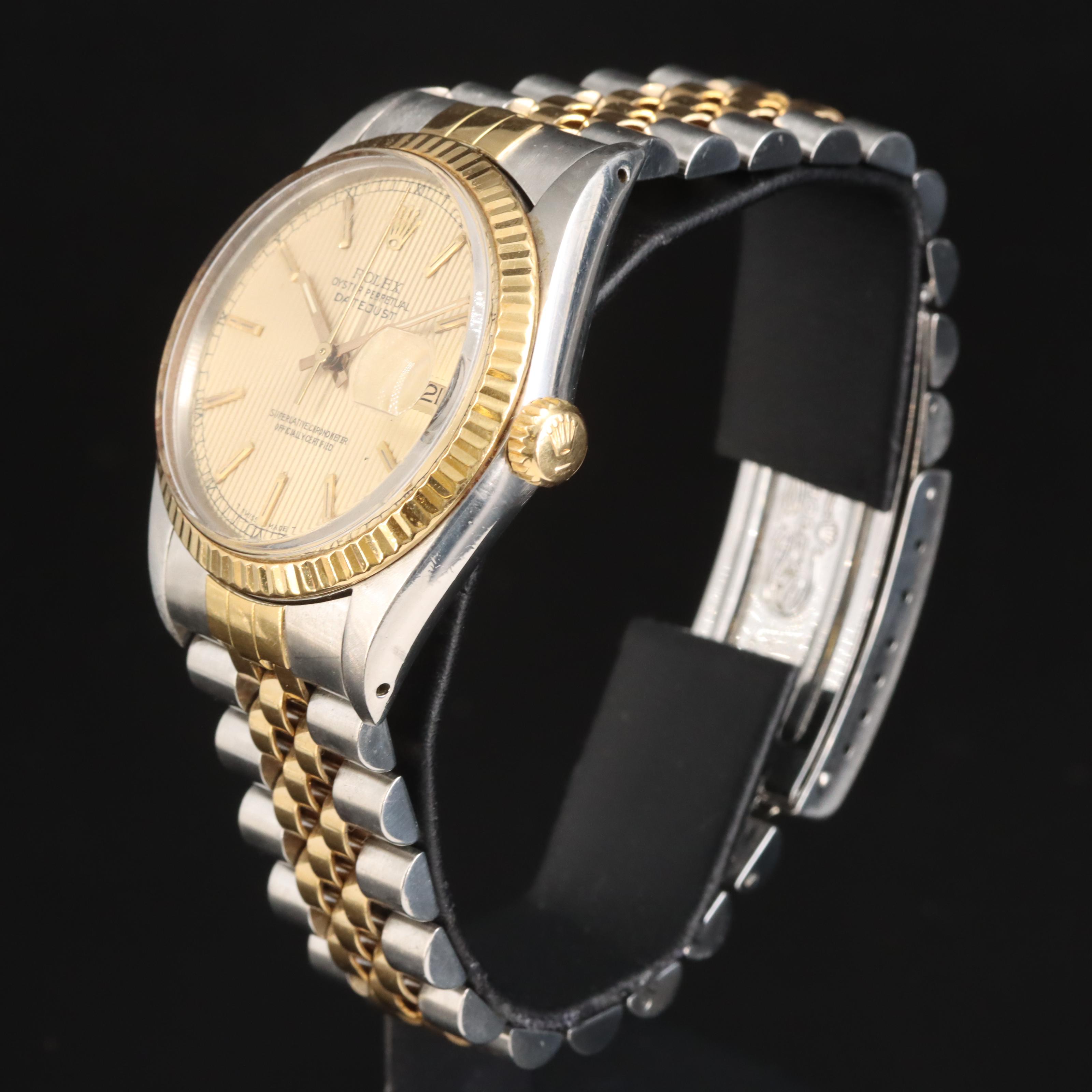 1986 Rolex Oyster Perpetual Datejust 18K and Stainless Steel Watch