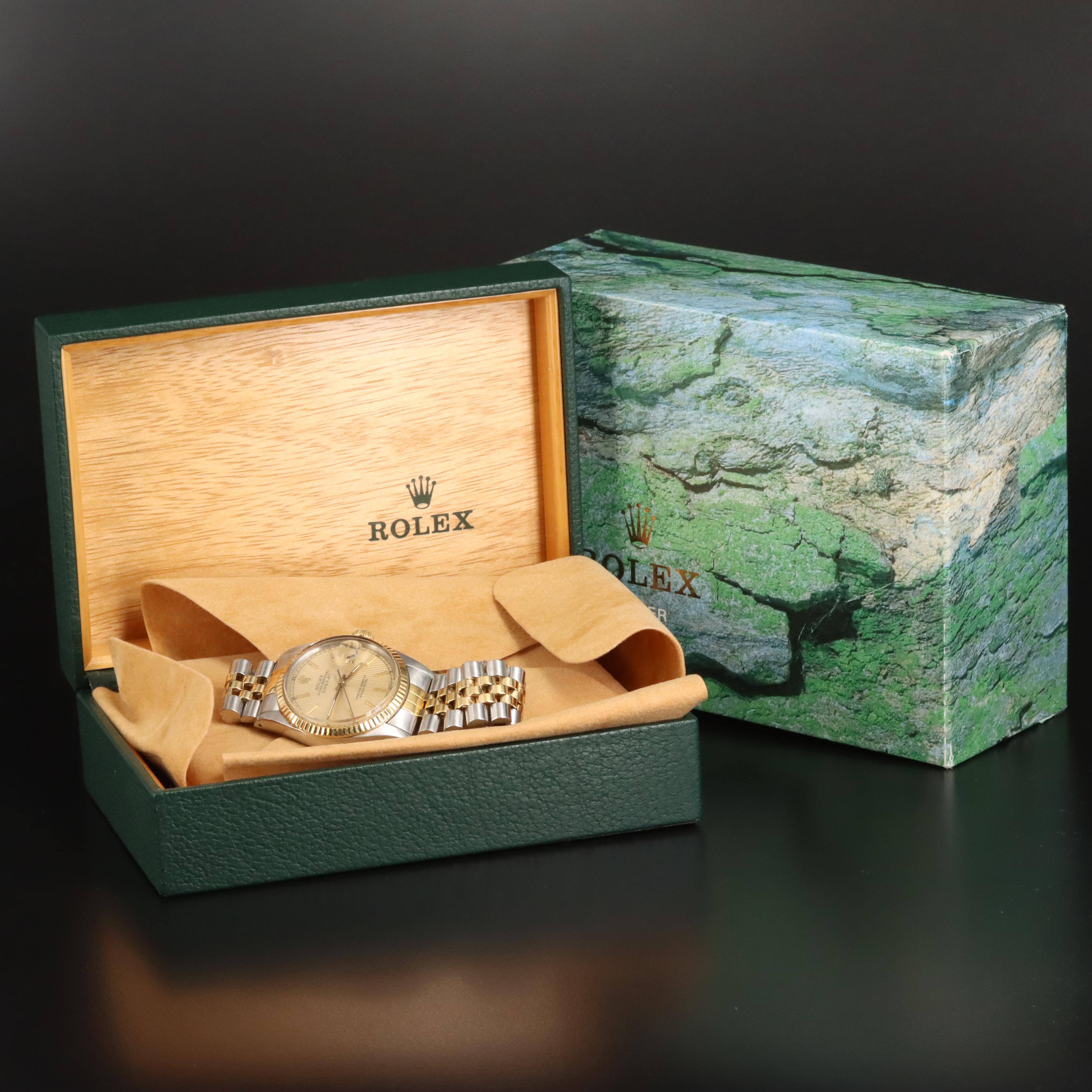 1986 Rolex Oyster Perpetual Datejust 18K and Stainless Steel Watch