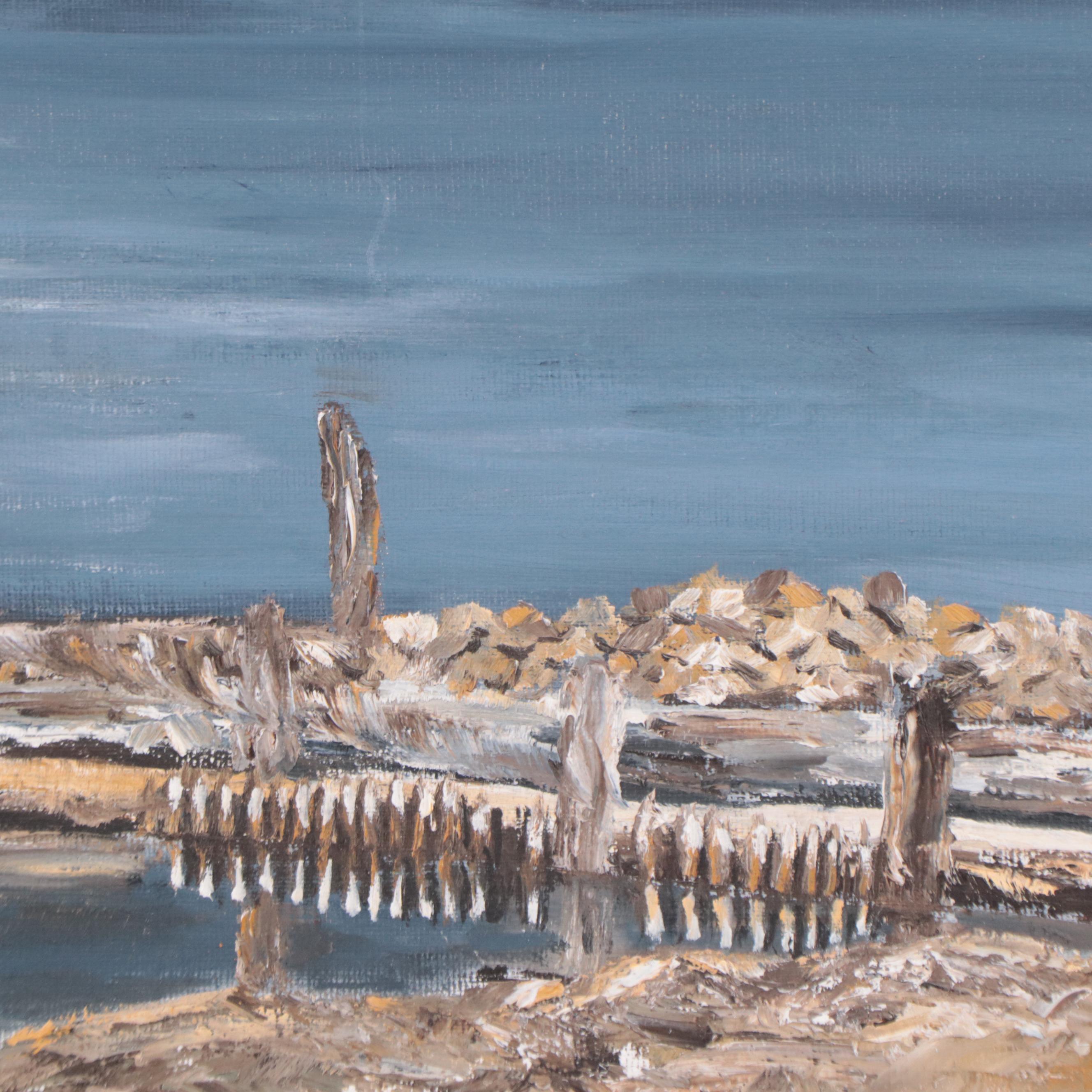 Thelma Peterson Oil Painting "Busy Harbor"