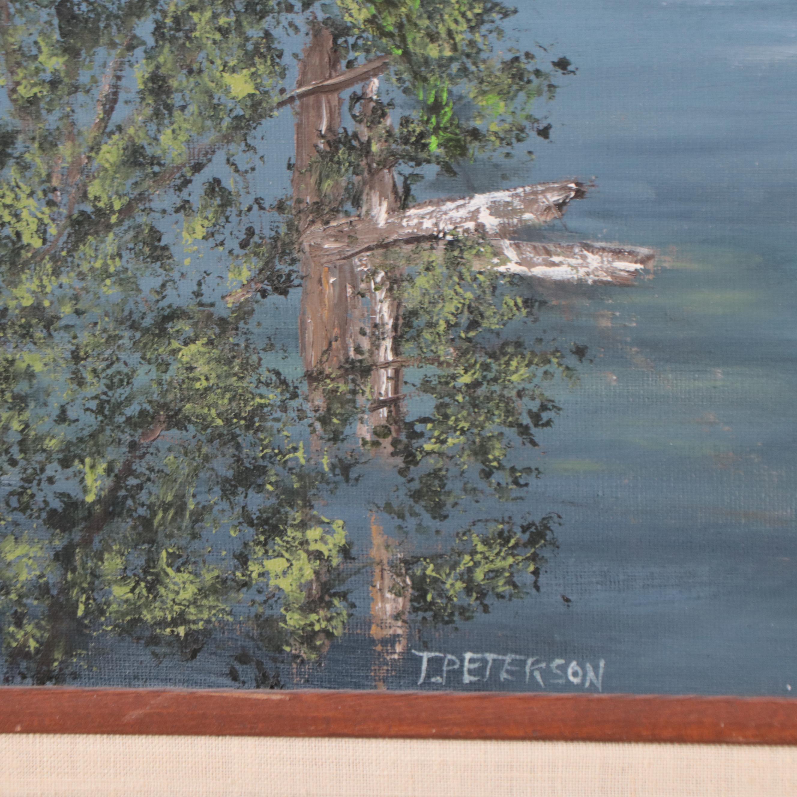 Thelma Peterson Oil Painting "Busy Harbor"