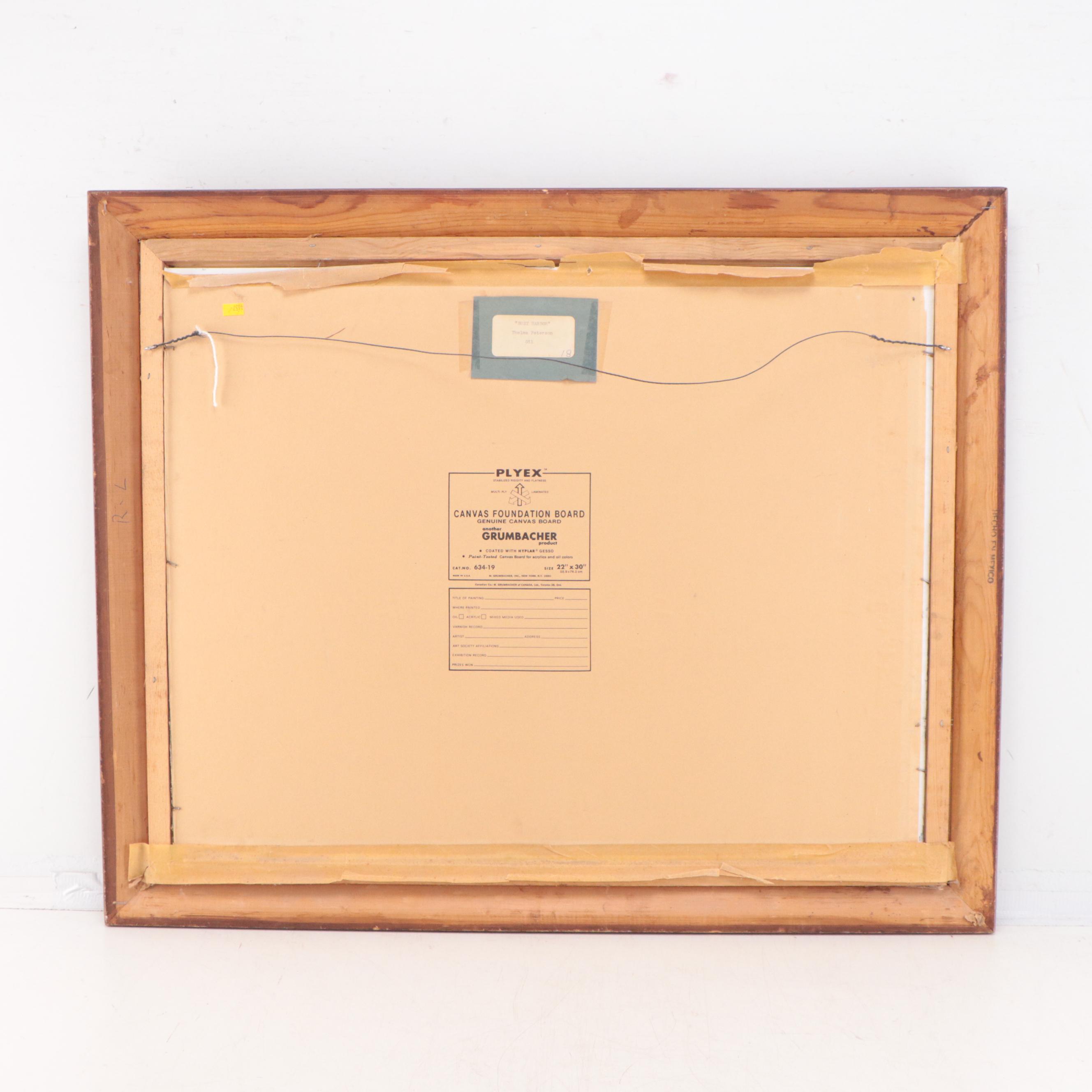 Thelma Peterson Oil Painting "Busy Harbor"