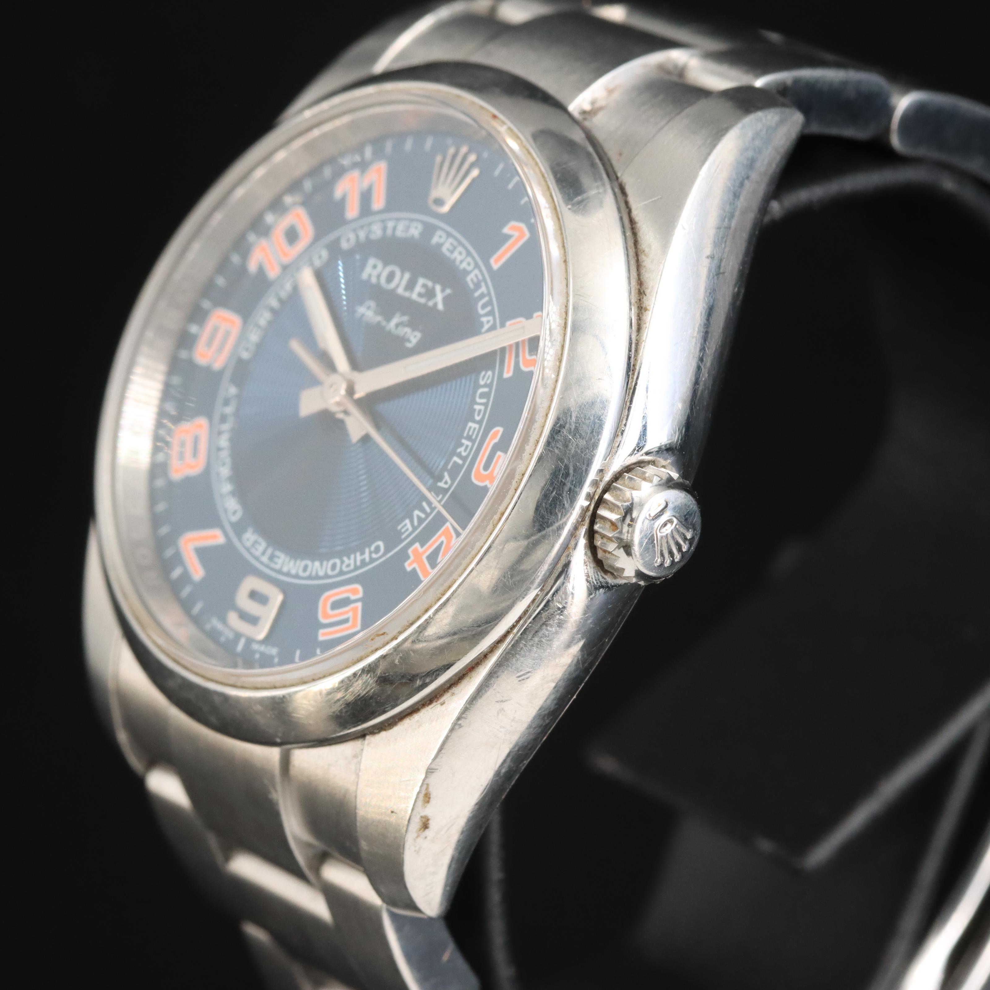 Rolex Oyster Perpetual Air-King Stainless Steel Wriswatch