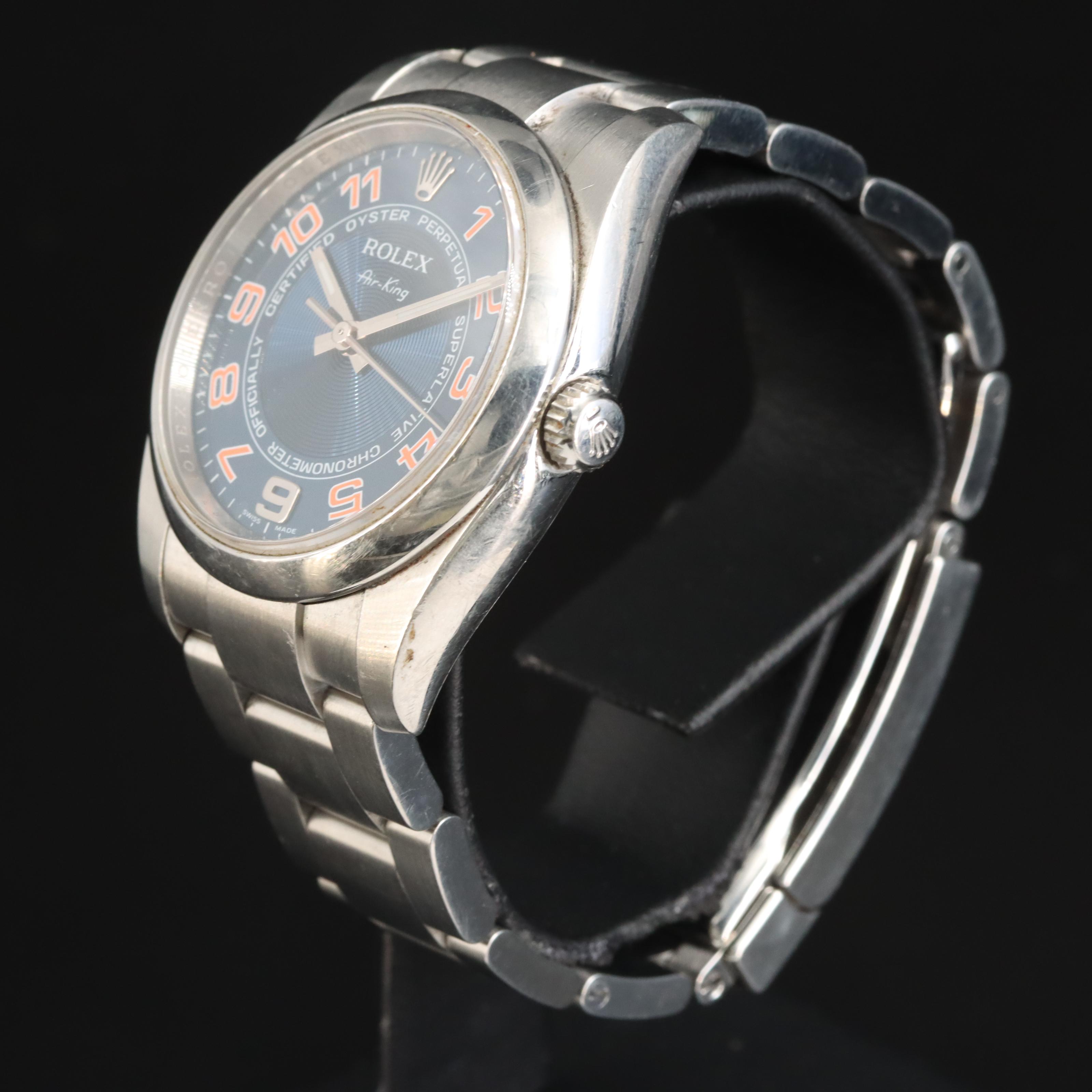 Rolex Oyster Perpetual Air-King Stainless Steel Wriswatch